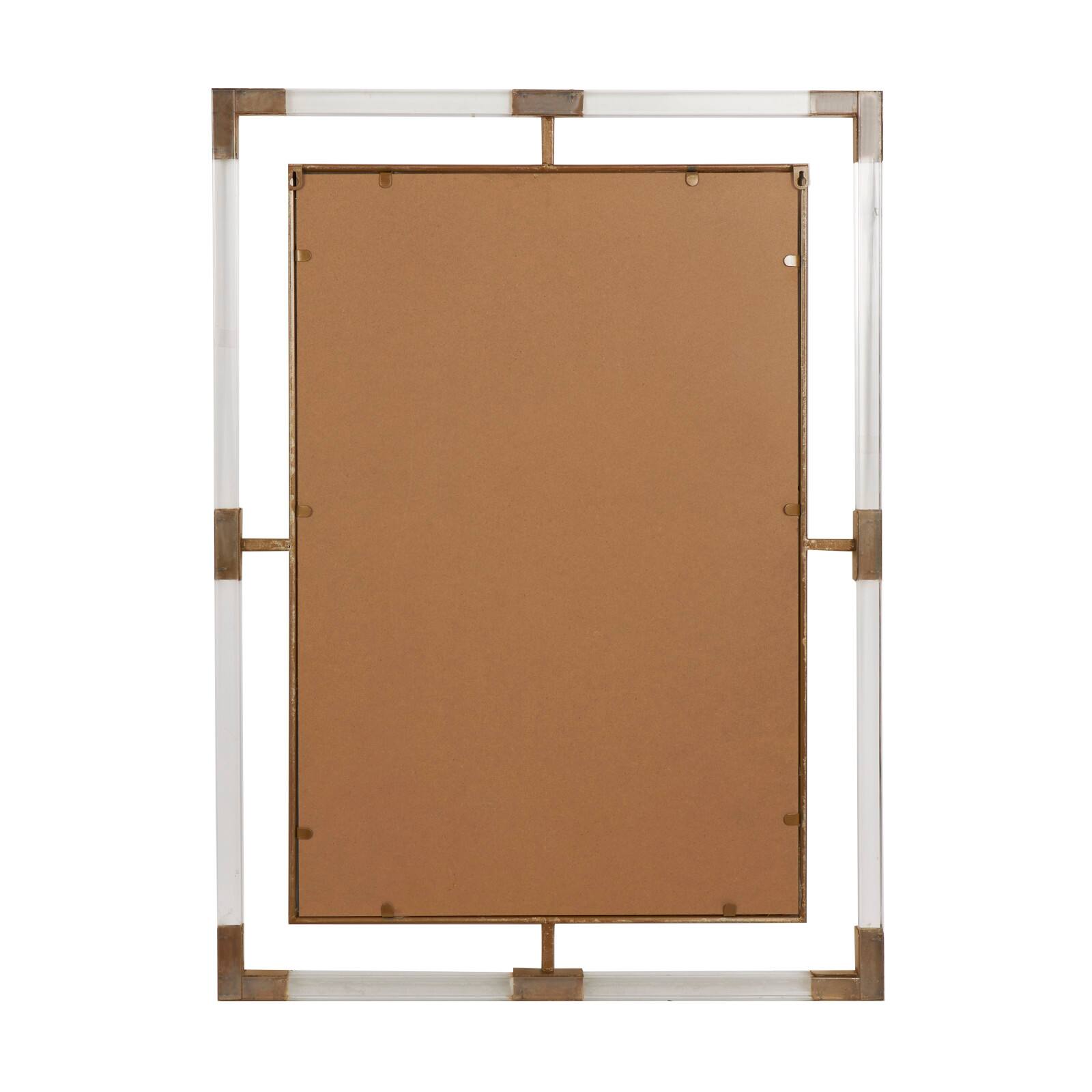 38&#x22; Metal Double Framed Wall Mirror