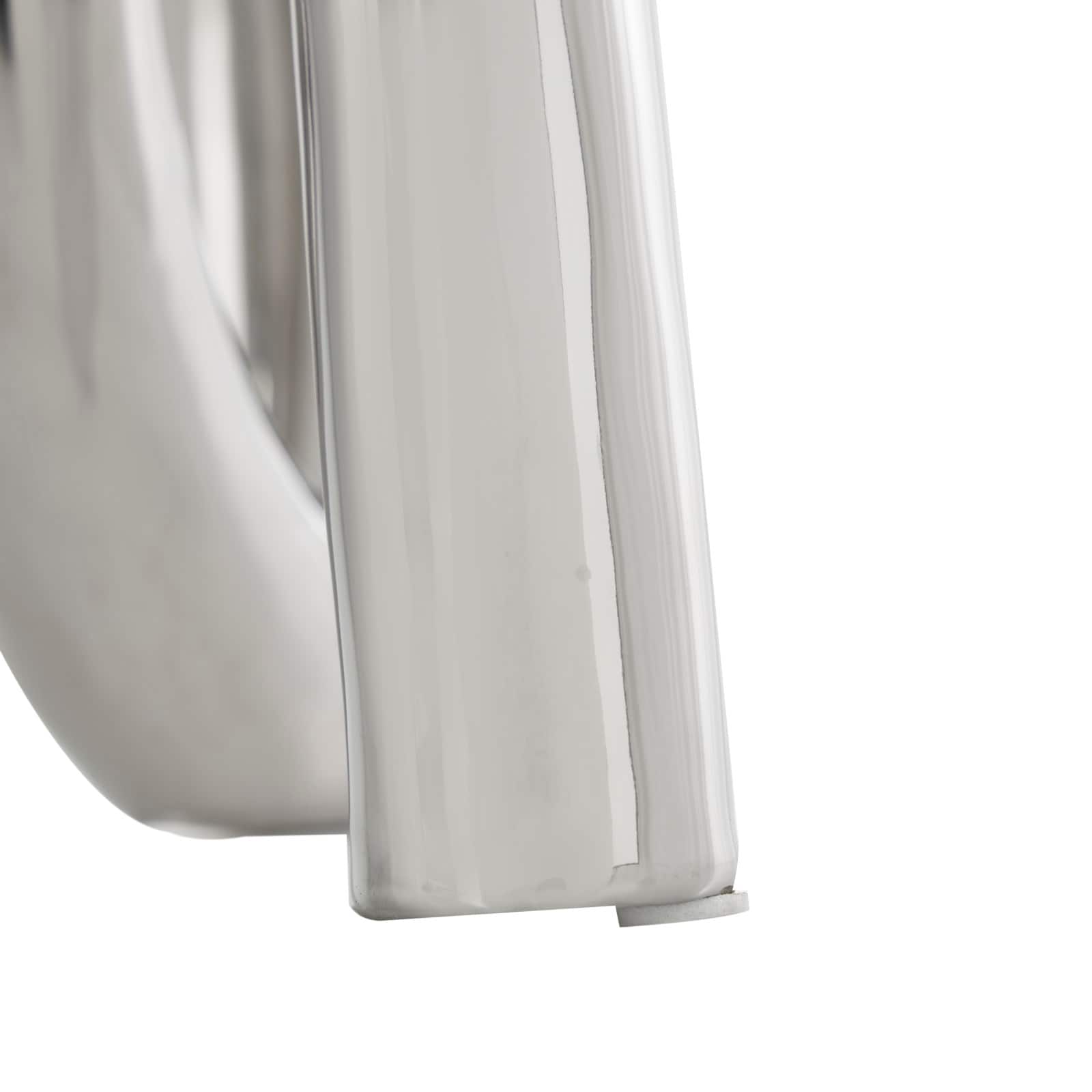 11.5" Silver Ceramic Abstract Rounded Loop Sculpture