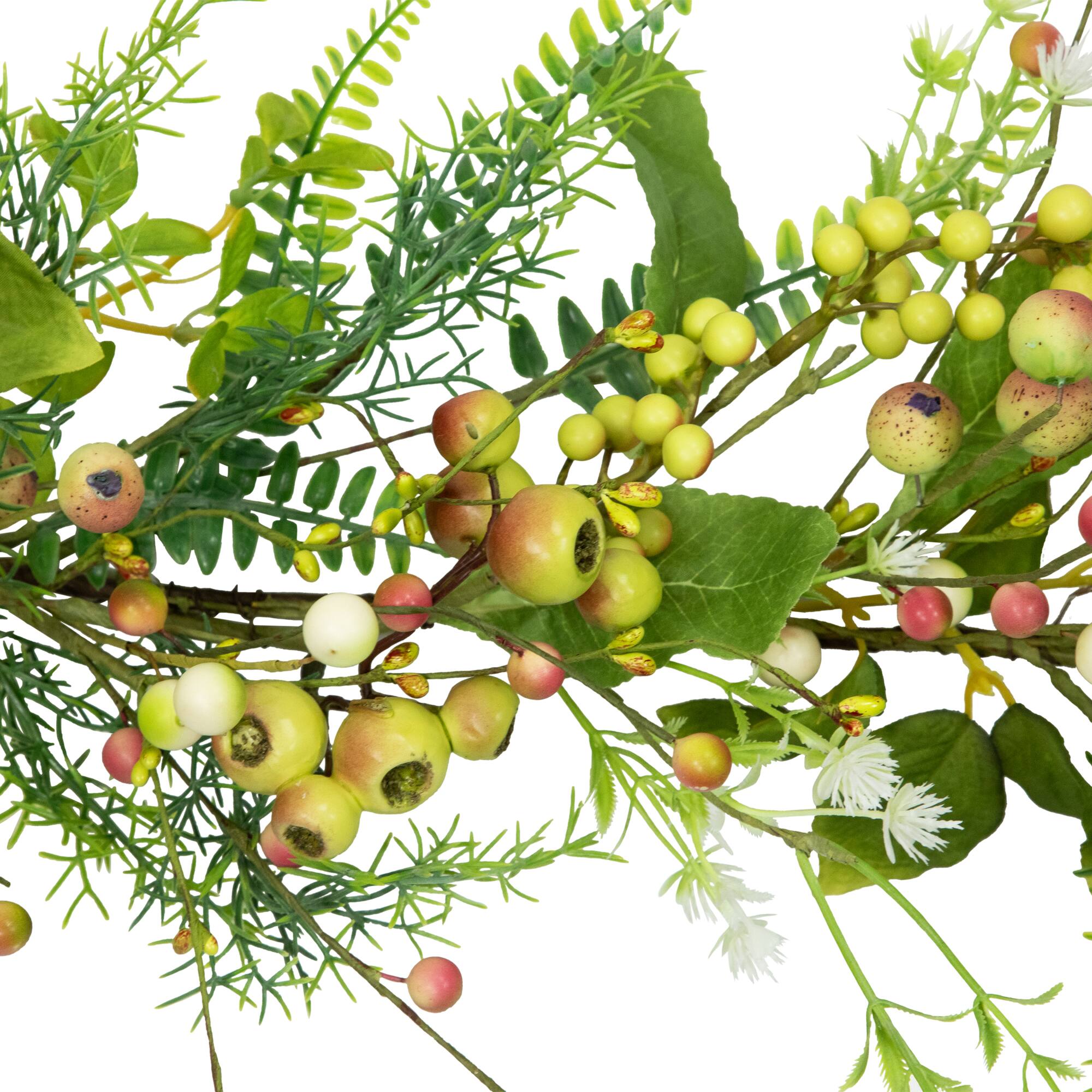 5ft. Berry & Crabapple Fern Foliage Spring Garland