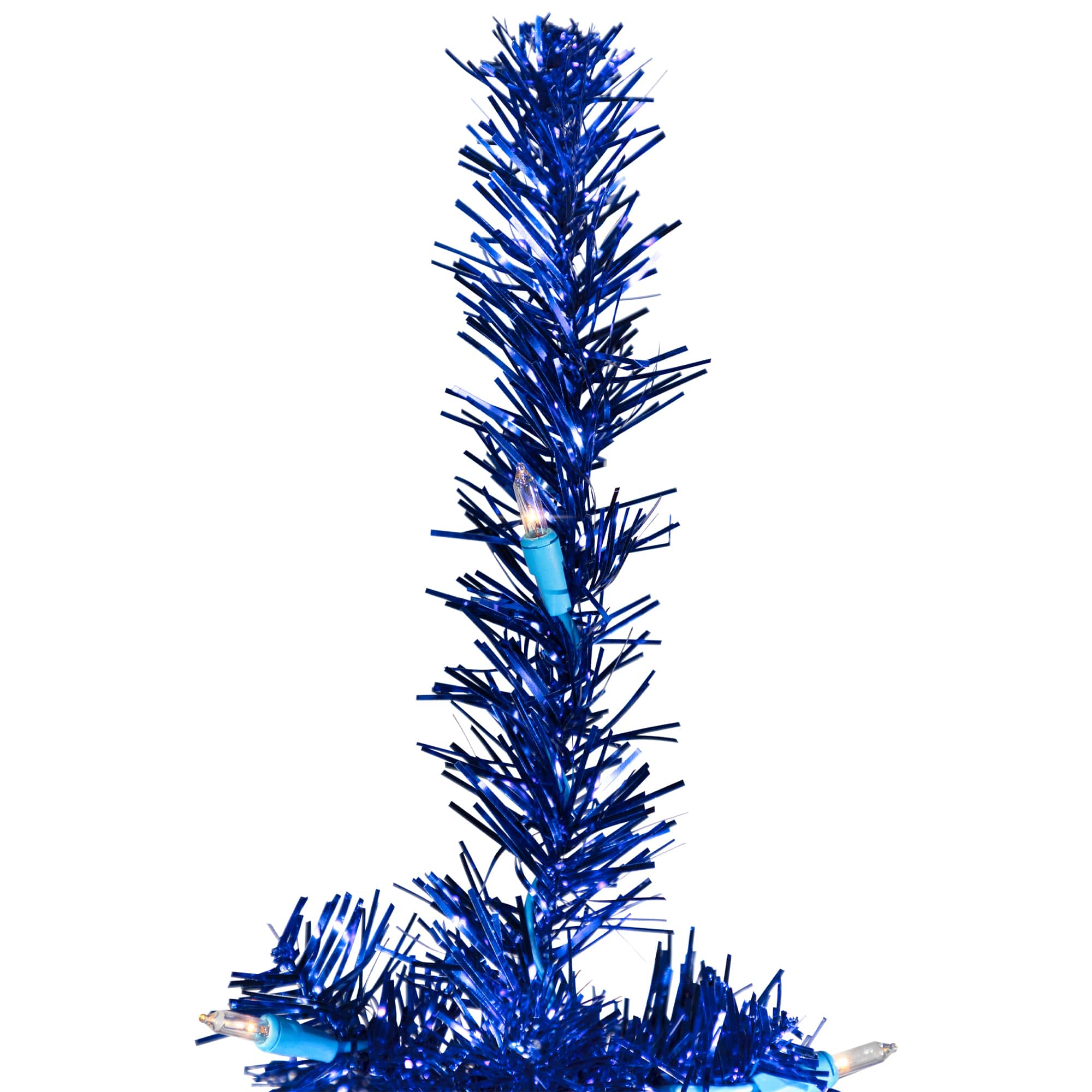 7ft. Pre-Lit Artificial Tinsel Christmas Tree