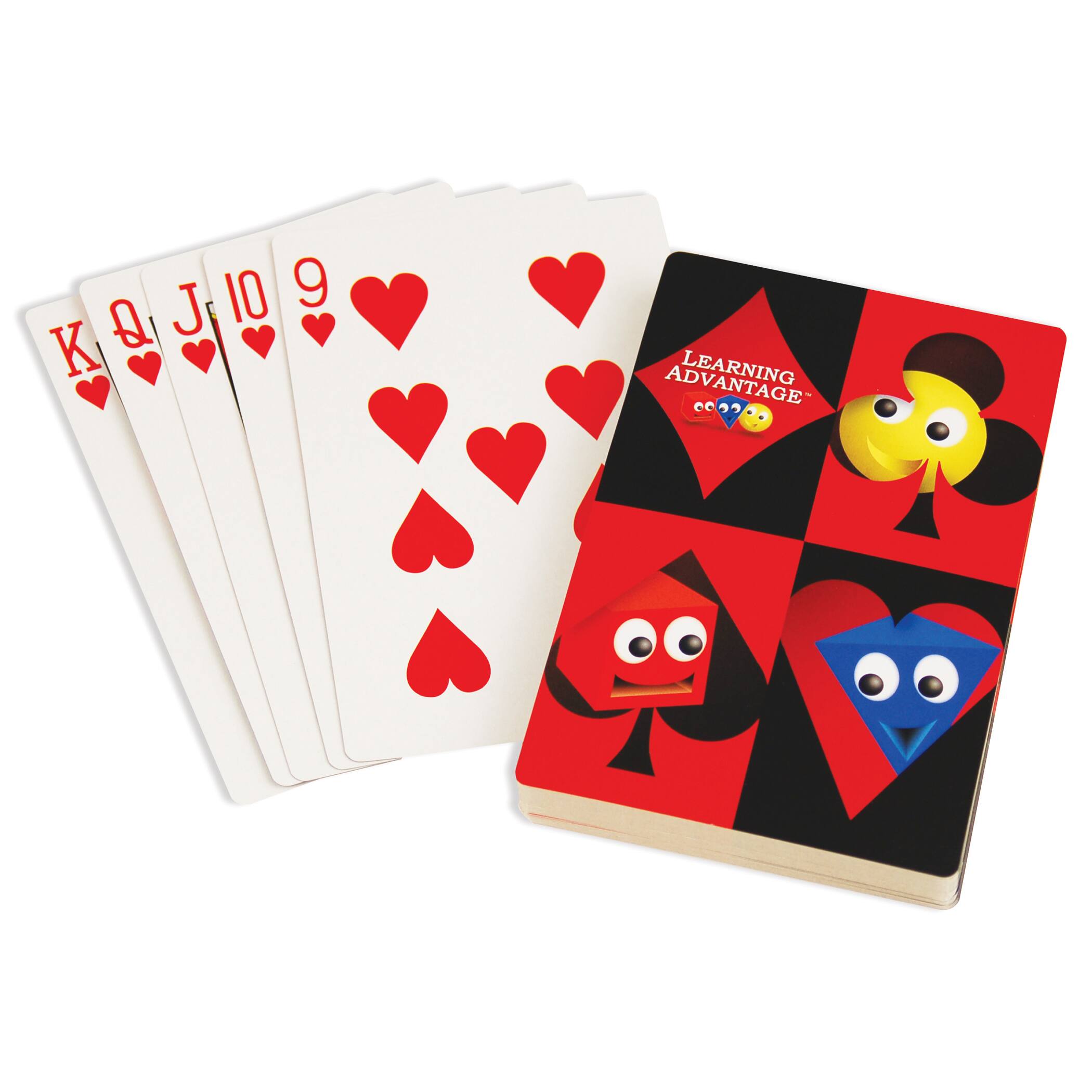 Learning Advantage™ 4.5" x 6.75" Giant Playing Cards, 2 Packs of 52