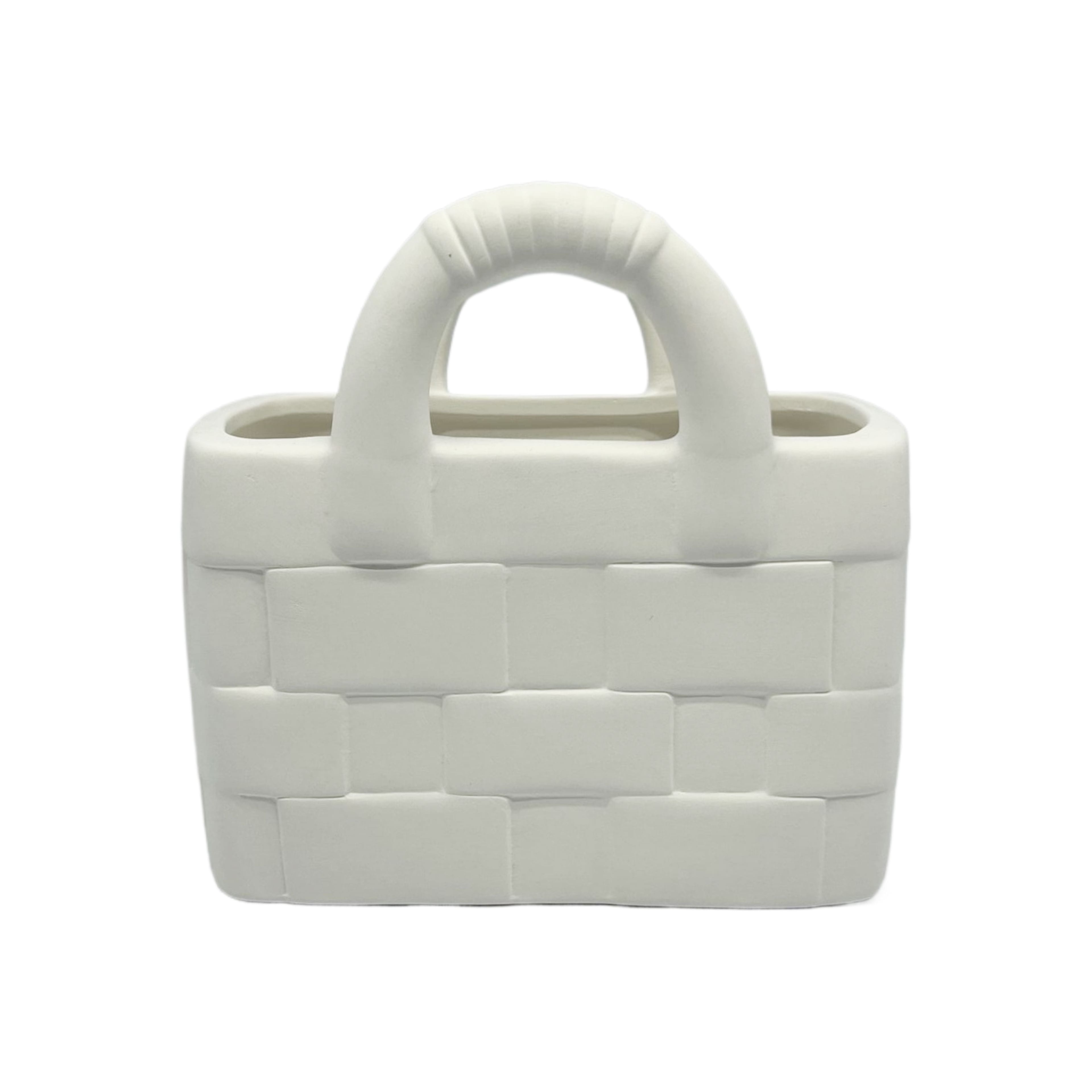 6&#x22; Woven Bag DIY Ceramic Vase by Make Market&#xAE;