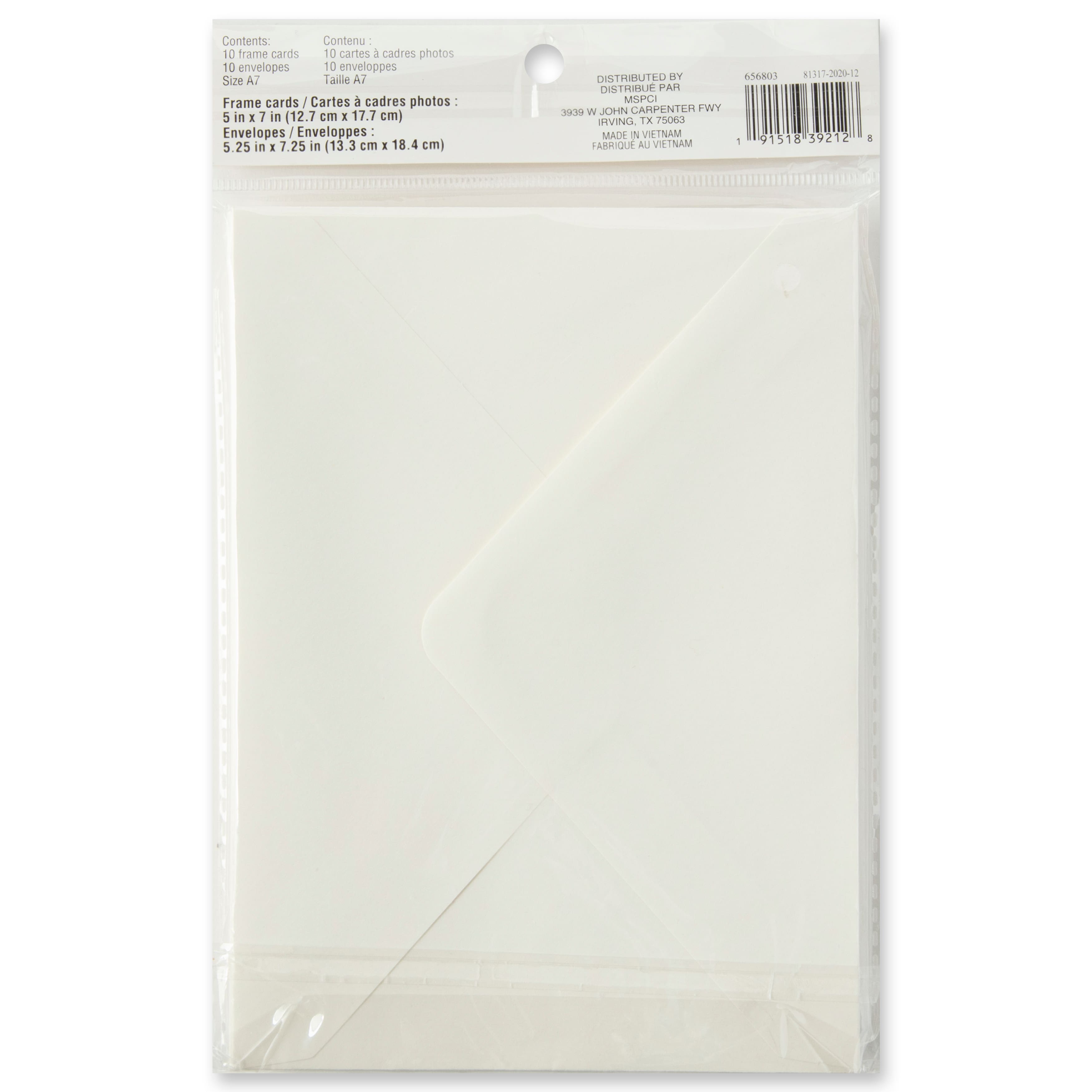 12 Packs: 10 ct. (120 total) 5&#x22; x 7&#x22; Ivory Frame Cards &#x26; Envelopes by Recollections&#x2122;