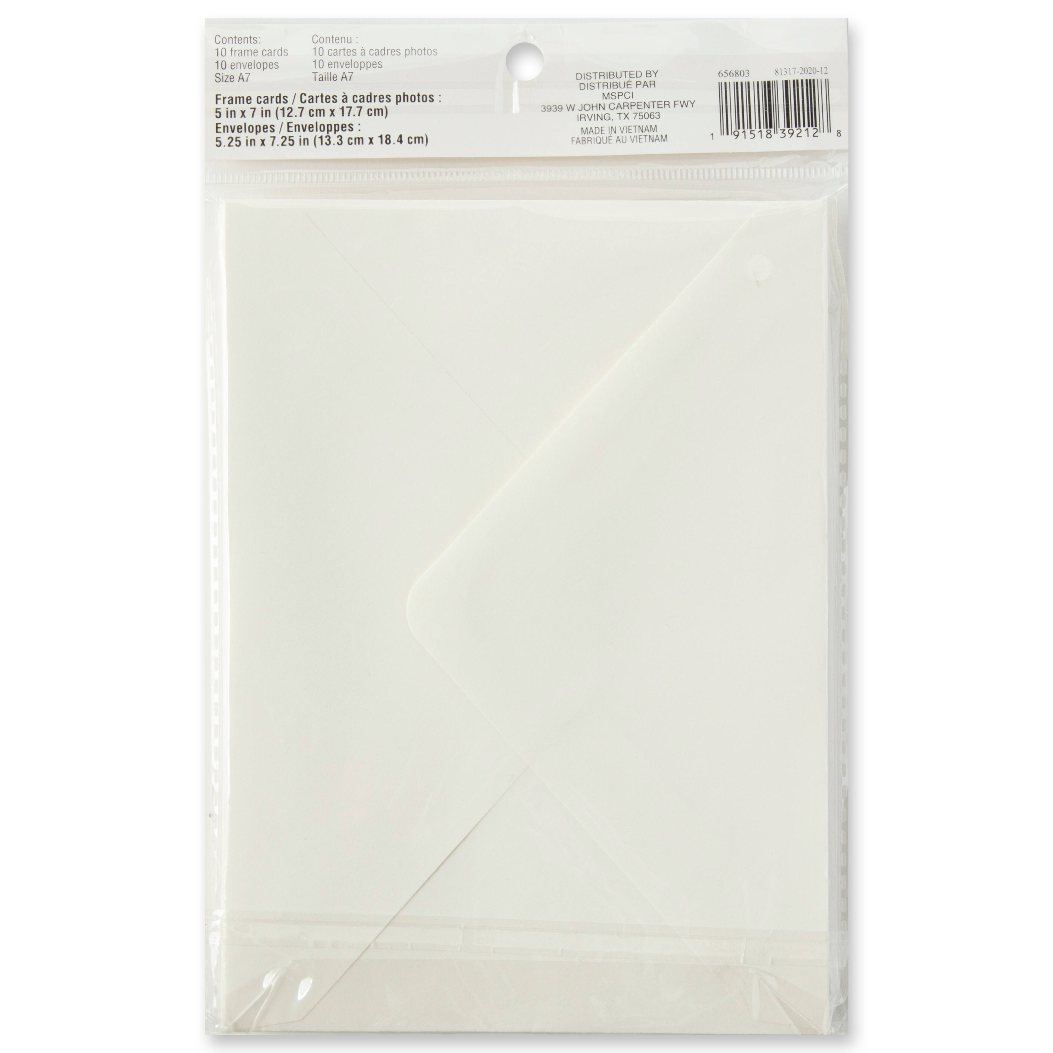 12 Packs: 10 ct. (120 total) 5&#x22; x 7&#x22; Ivory Frame Cards &#x26; Envelopes by Recollections&#x2122;