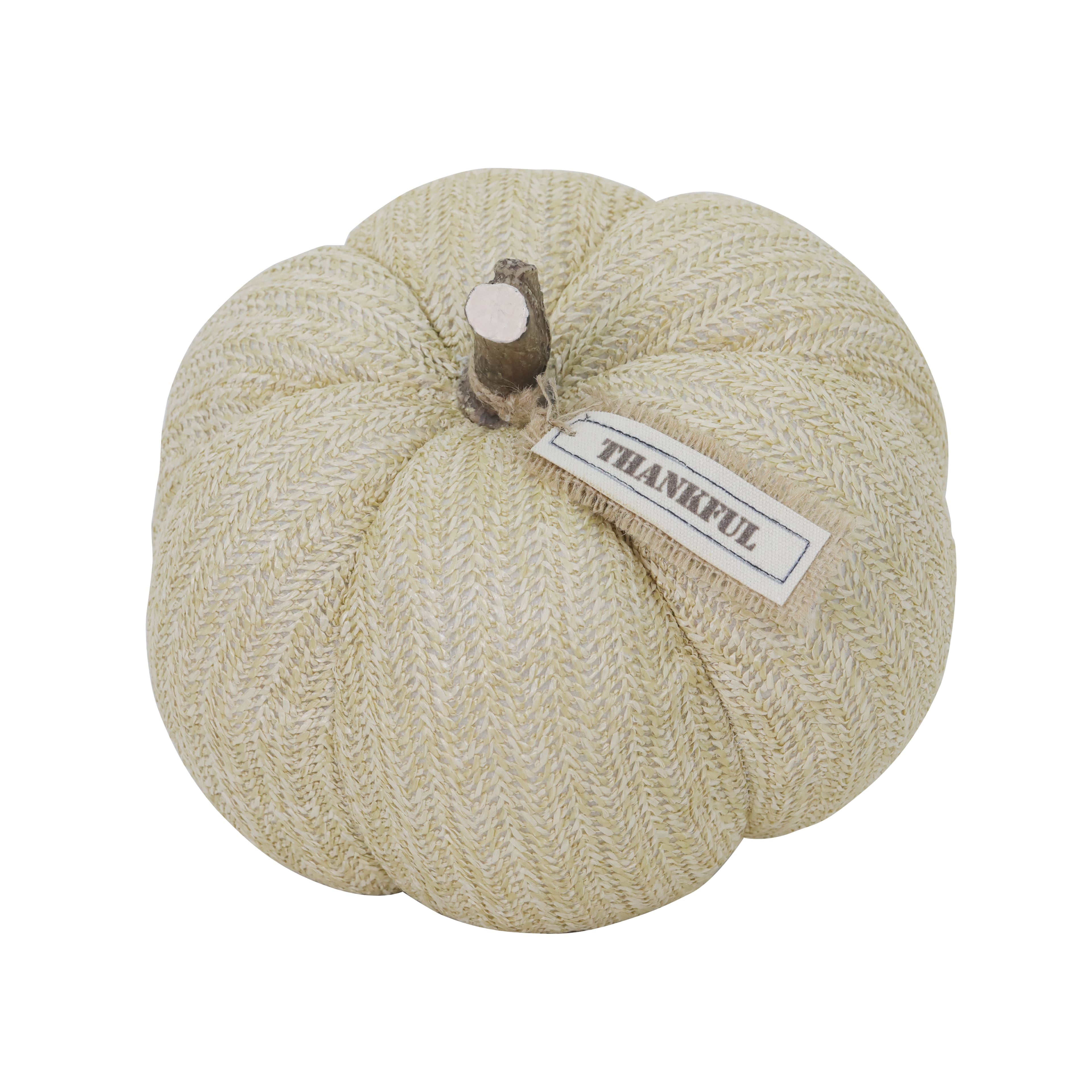 9" Natural Fabric Pumpkin Tabletop Décor by Ashland®