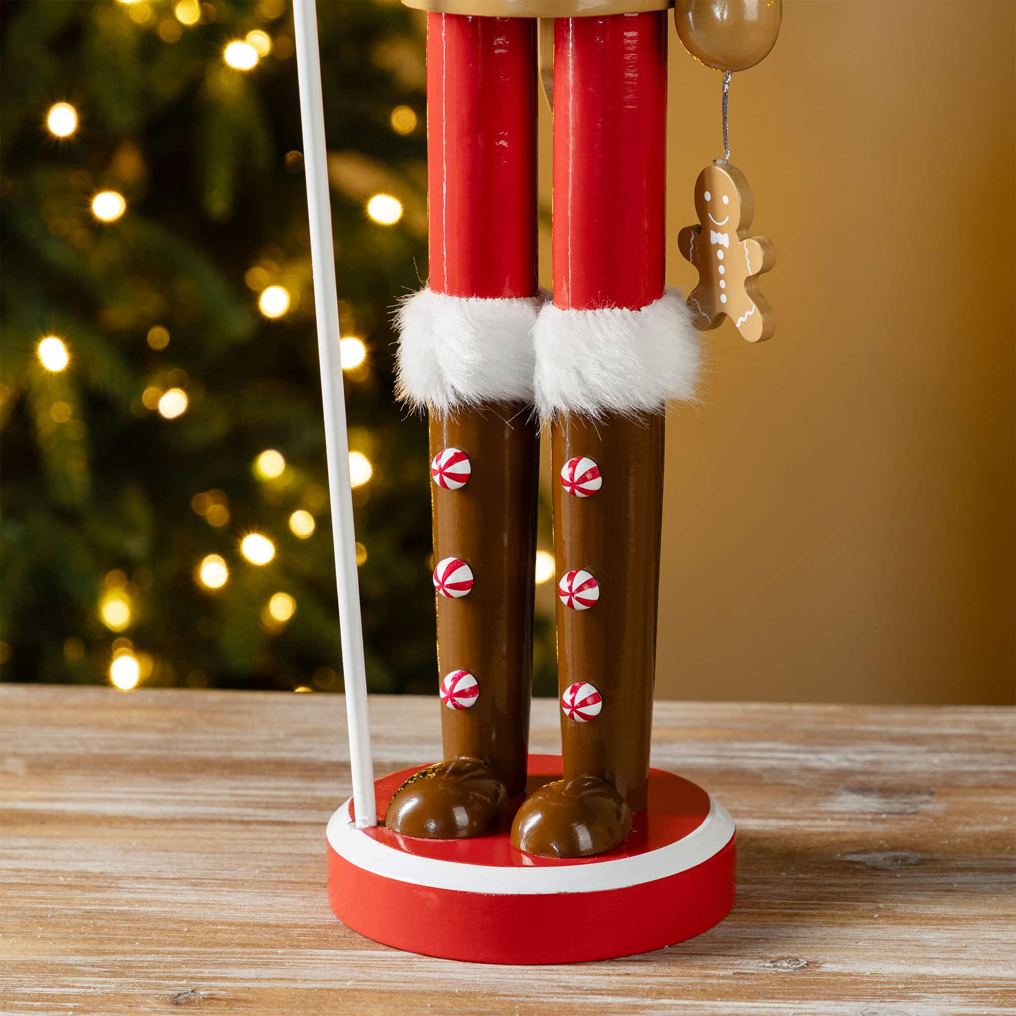 Glitzhome&#xAE; 24&#x22;H Wooden Christmas Gingerbread Man Nutcracker