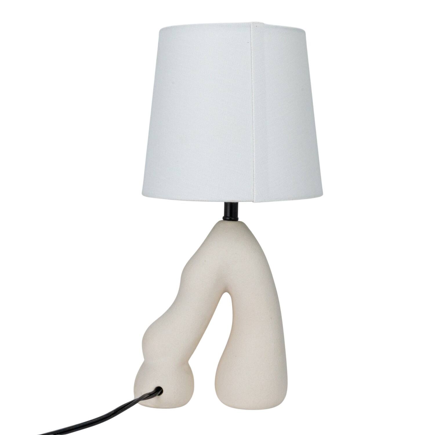 Hello Honey® 16.5" White Volcano Finish Ceramic Table Lamp