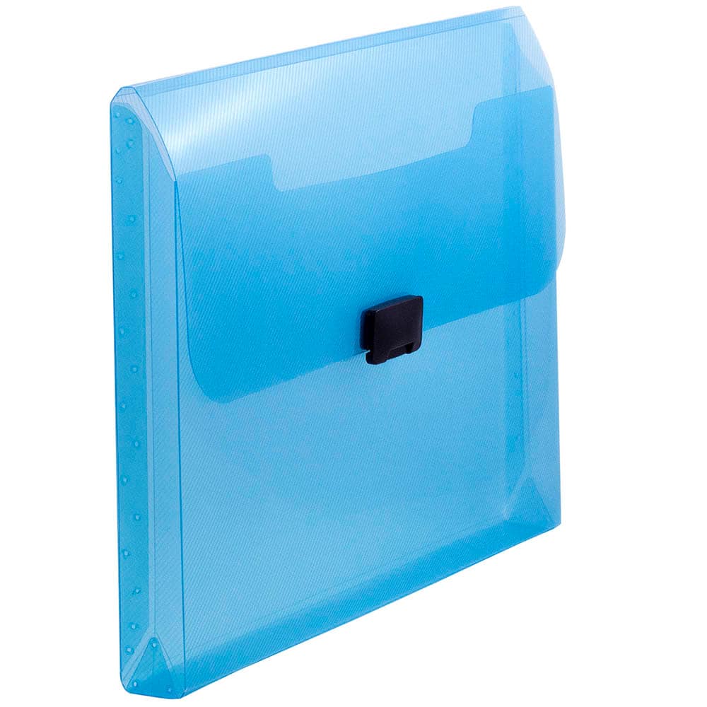 JAM Paper 9.5&#x22; x 13.25&#x22; Plastic Box Portfolio with Center Buckle