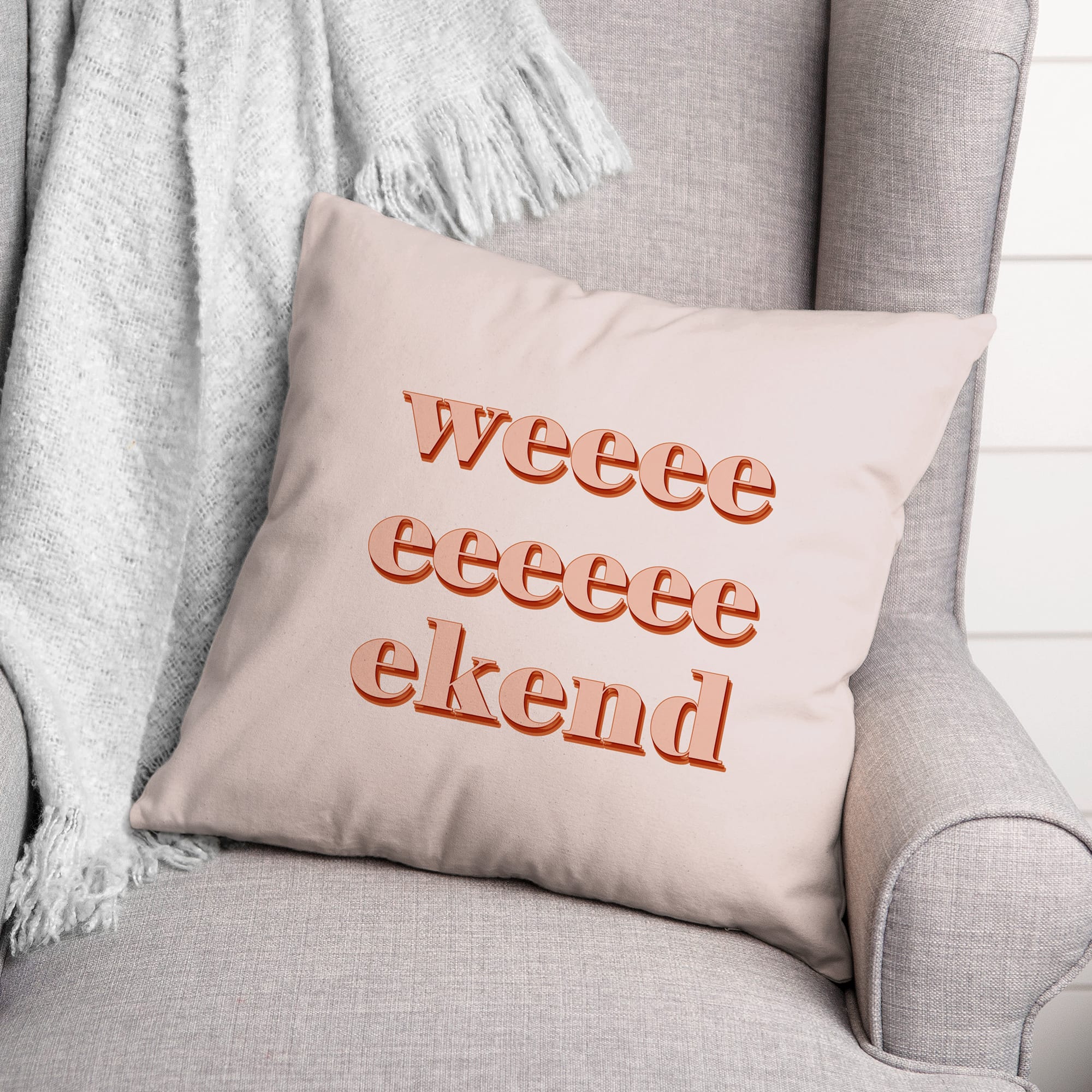 Retro Weekend Throw Pillow