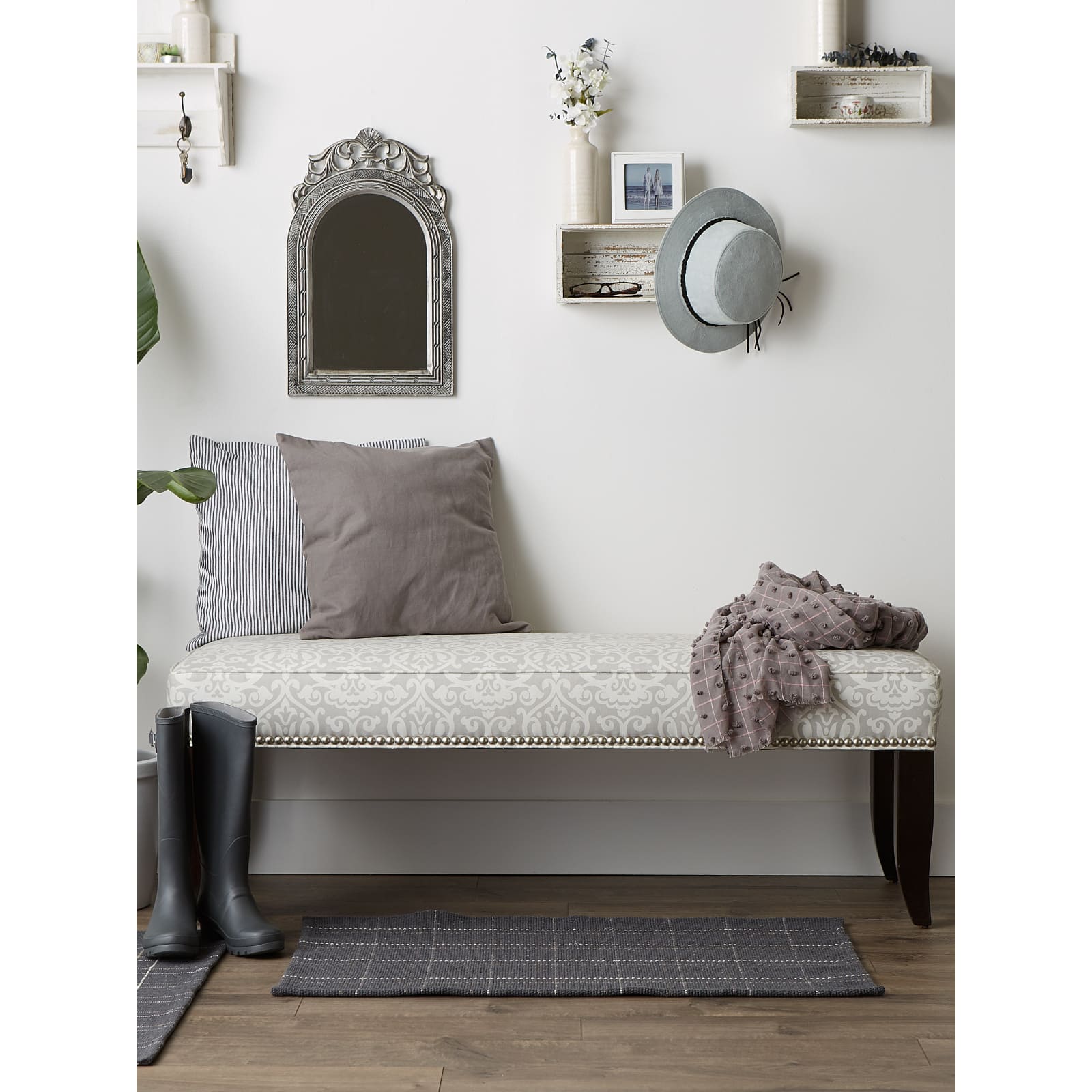 DII® Mineral Variegated Plaid Recycled Yarn Rug Set, 2ft. x 3ft.