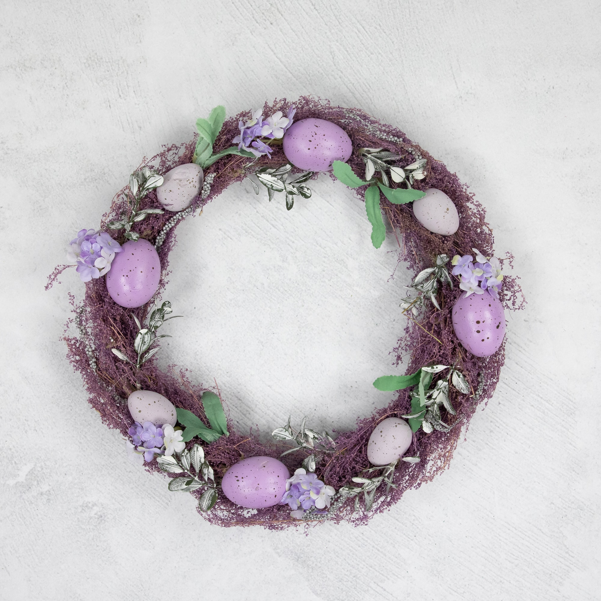 12" Lavender Speckled Egg Twig Wreath