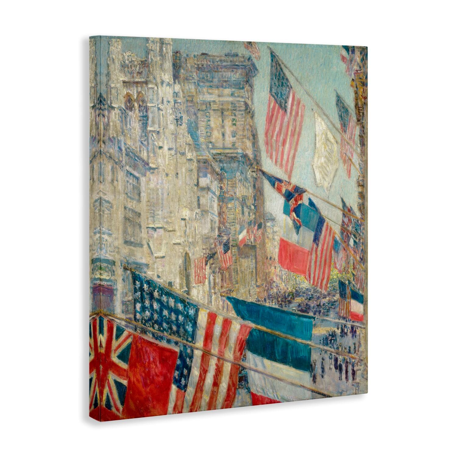 Stupell Industries Classic Americana Flags Canvas Wall Art