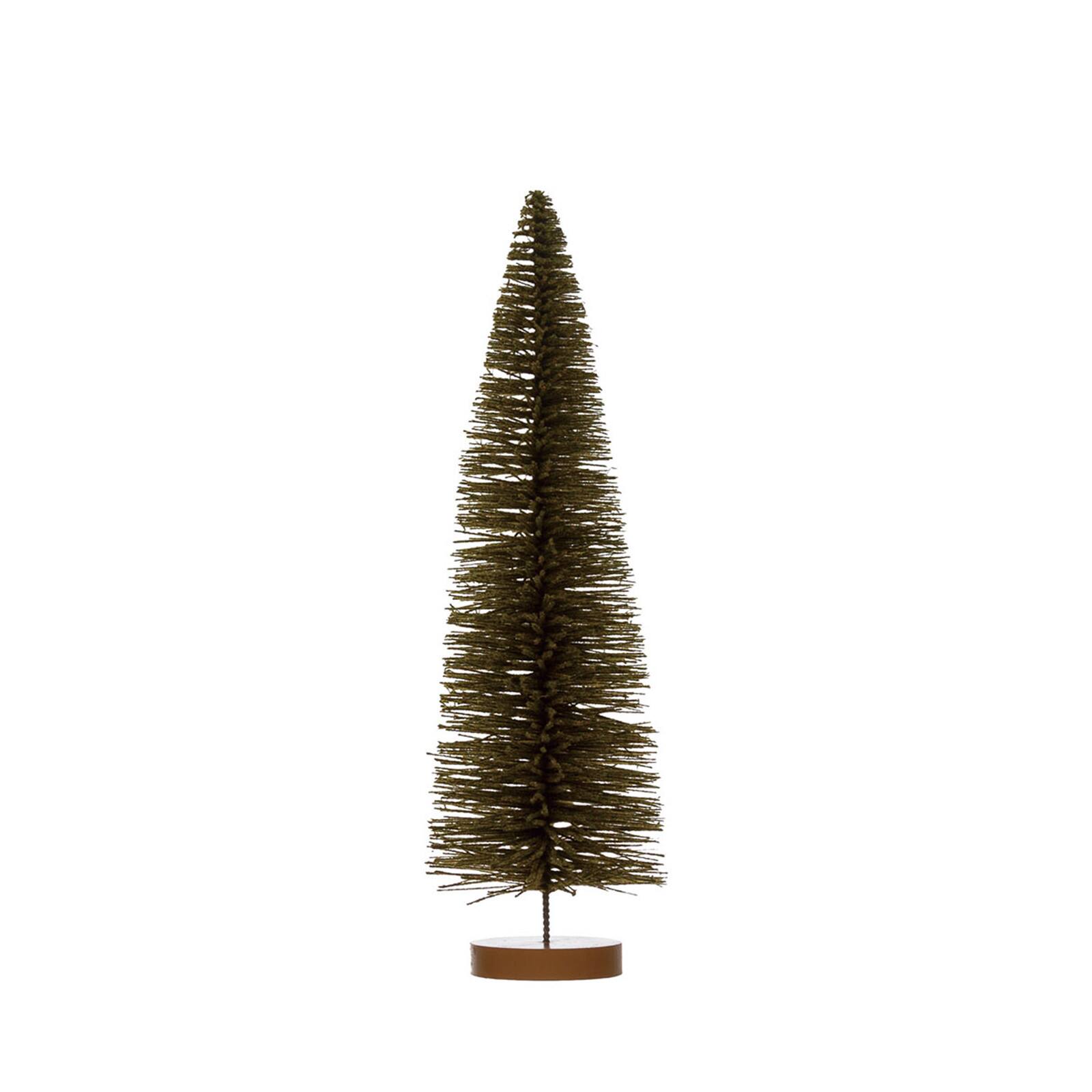 Hello Honey&#xAE; Green Flocked Plastic Bottle Brush Tree
