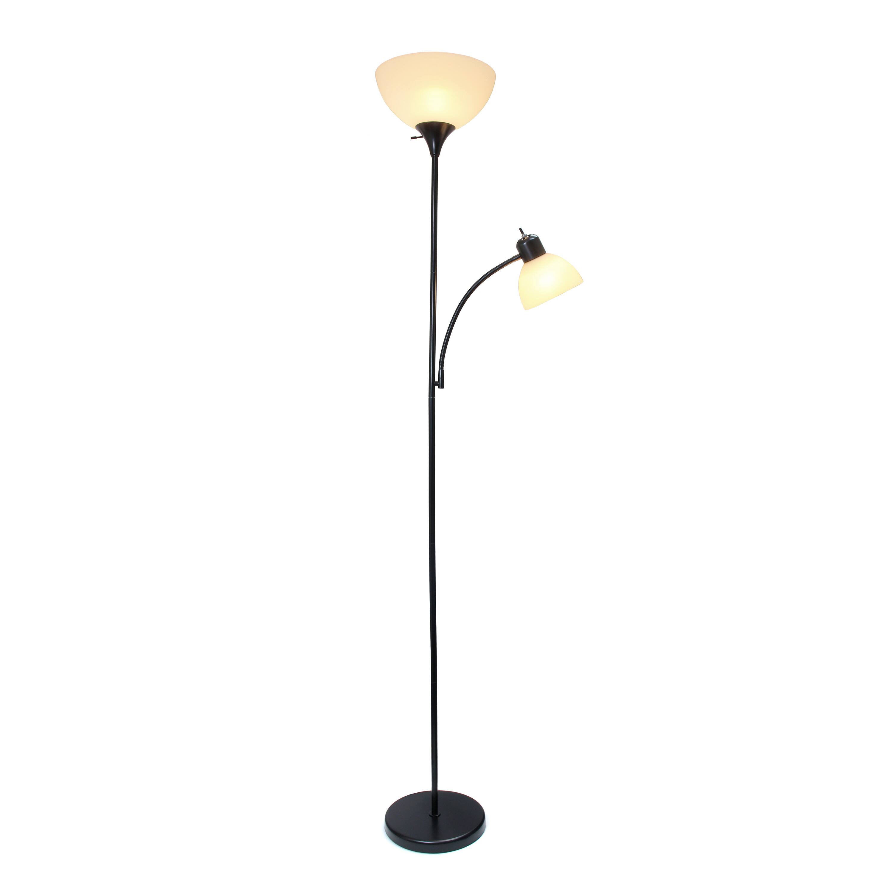 Simple Designs 71.5&#x22; Floor Lamp with Reading Light