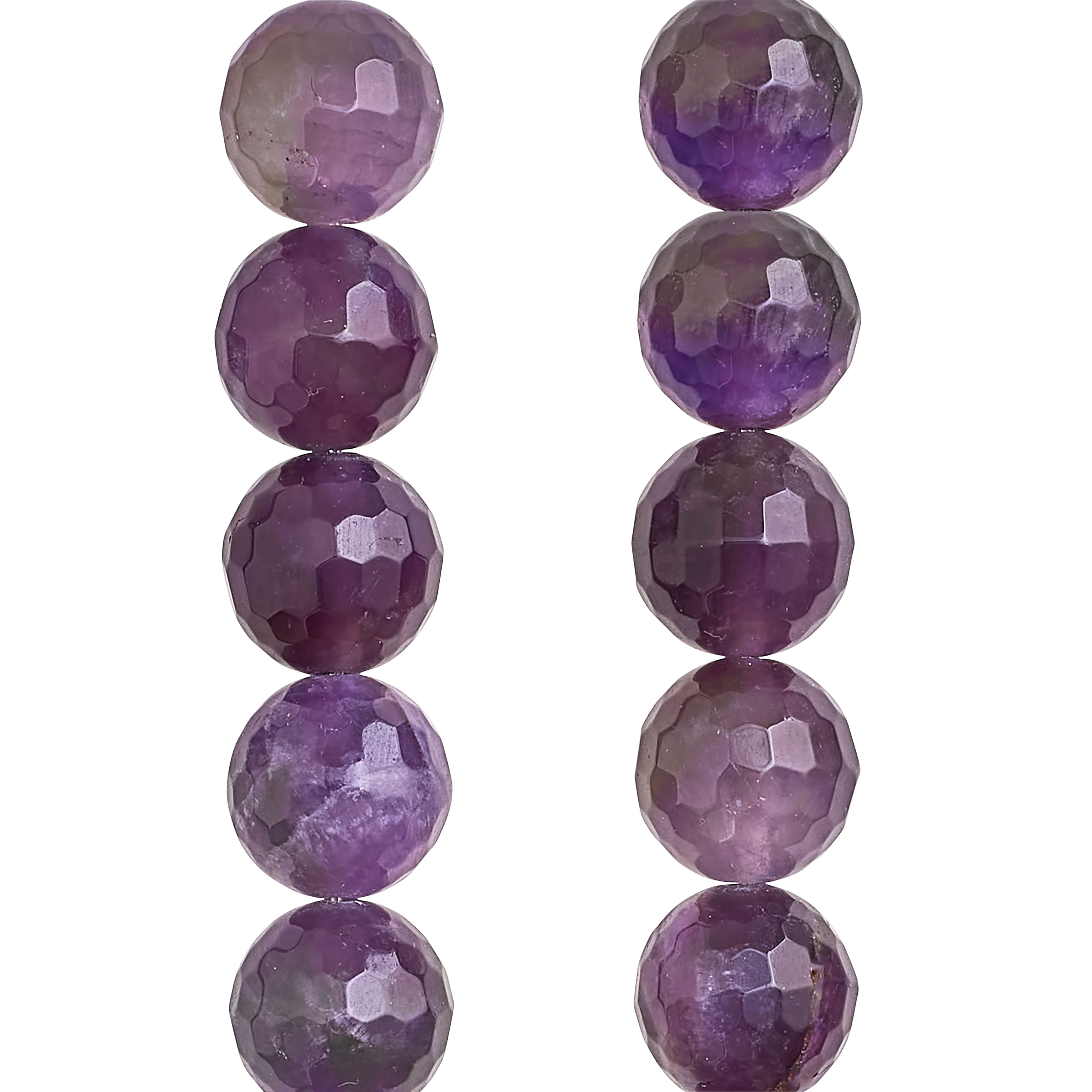 Faceted Amethyst Round Beads, 8mm by Bead Landing™