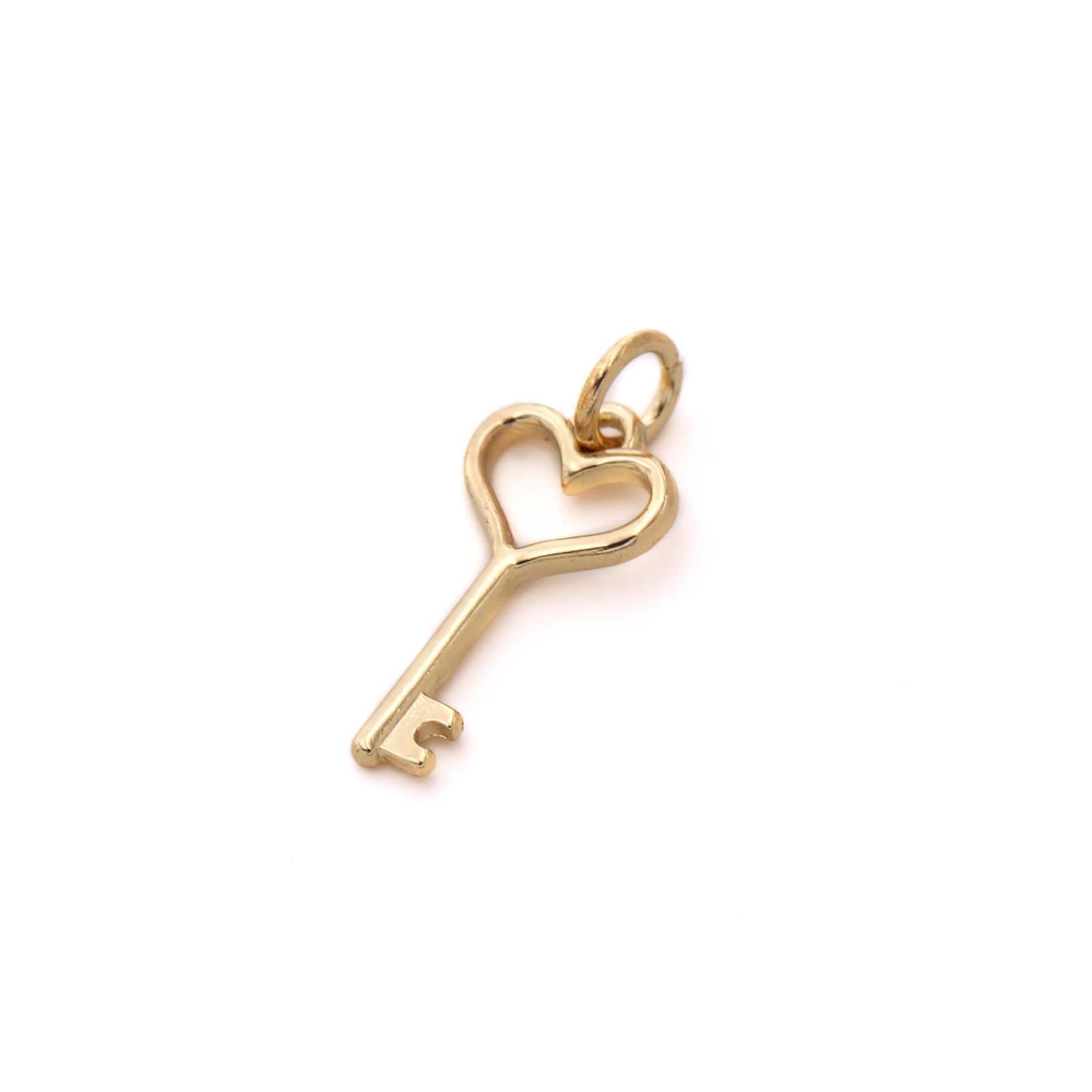 Charmalong&#x2122; 14K Gold Plated Heart Key Charm by Bead Landing&#x2122;