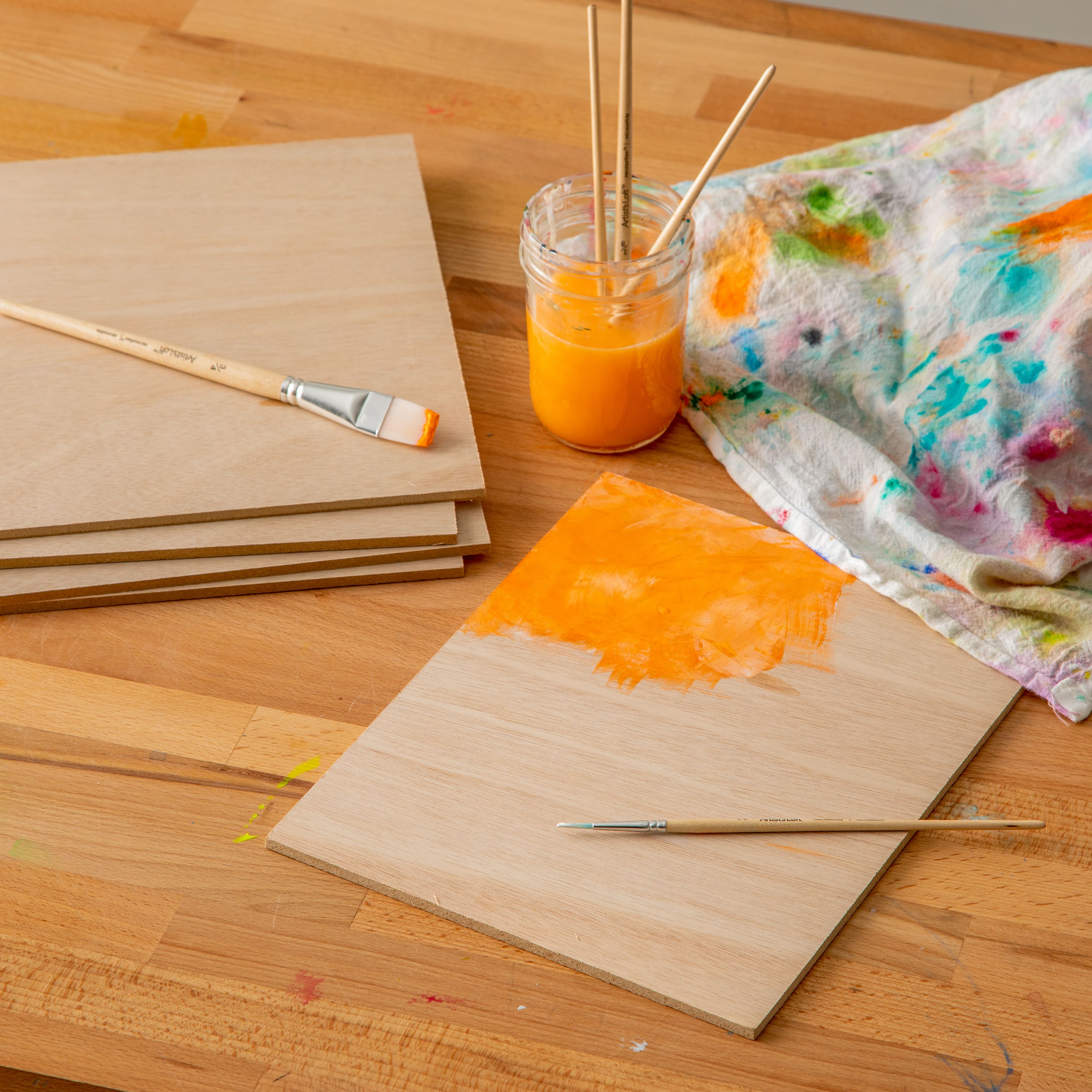 12 Packs: 5 ct. (60 total) 8" x 10" Unfinished Wood Art Panel by Artist's Loft™ Necessities™