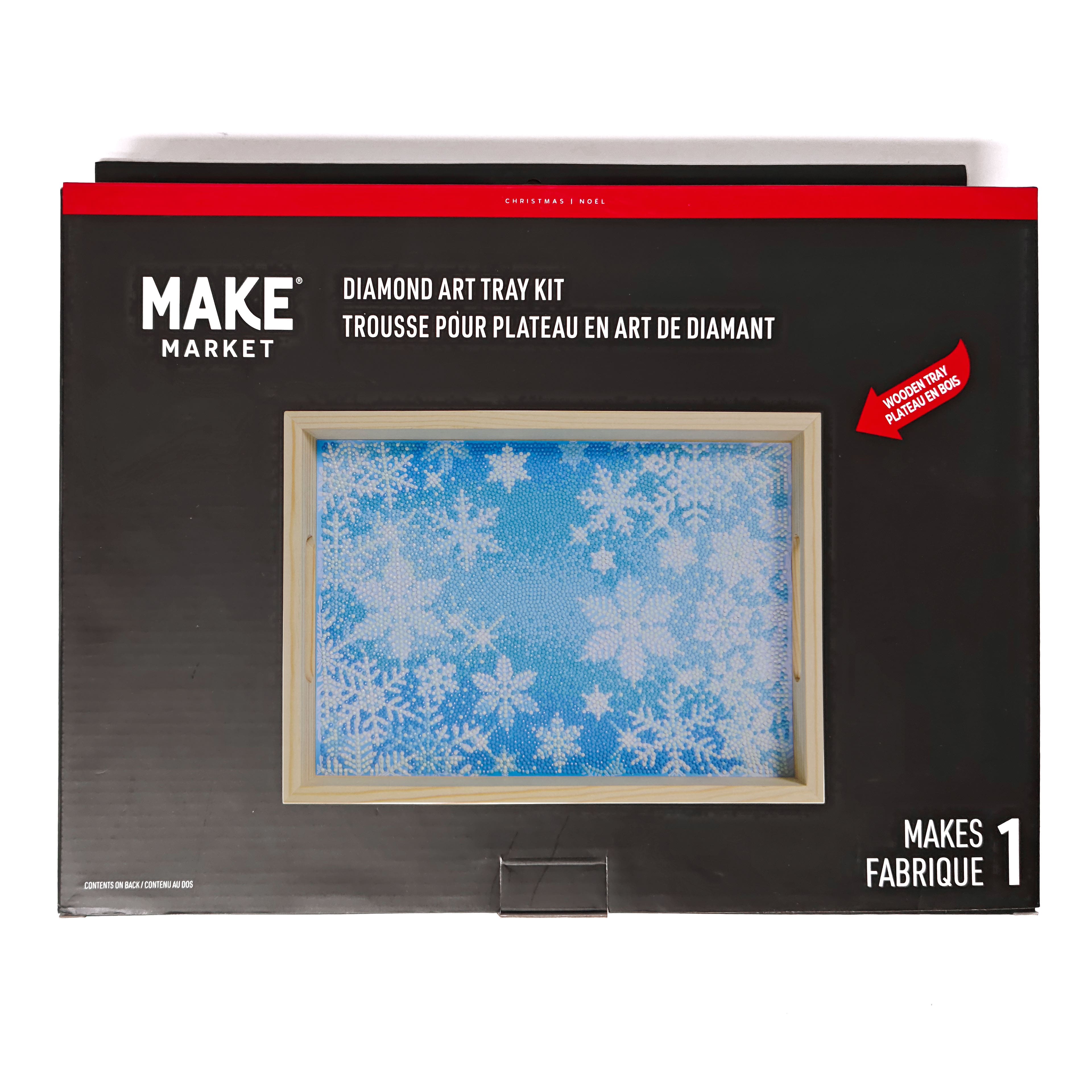 10&#x22; x 14&#x22; Snowflake Diamond Art Tray Kit by Make Market&#xAE;