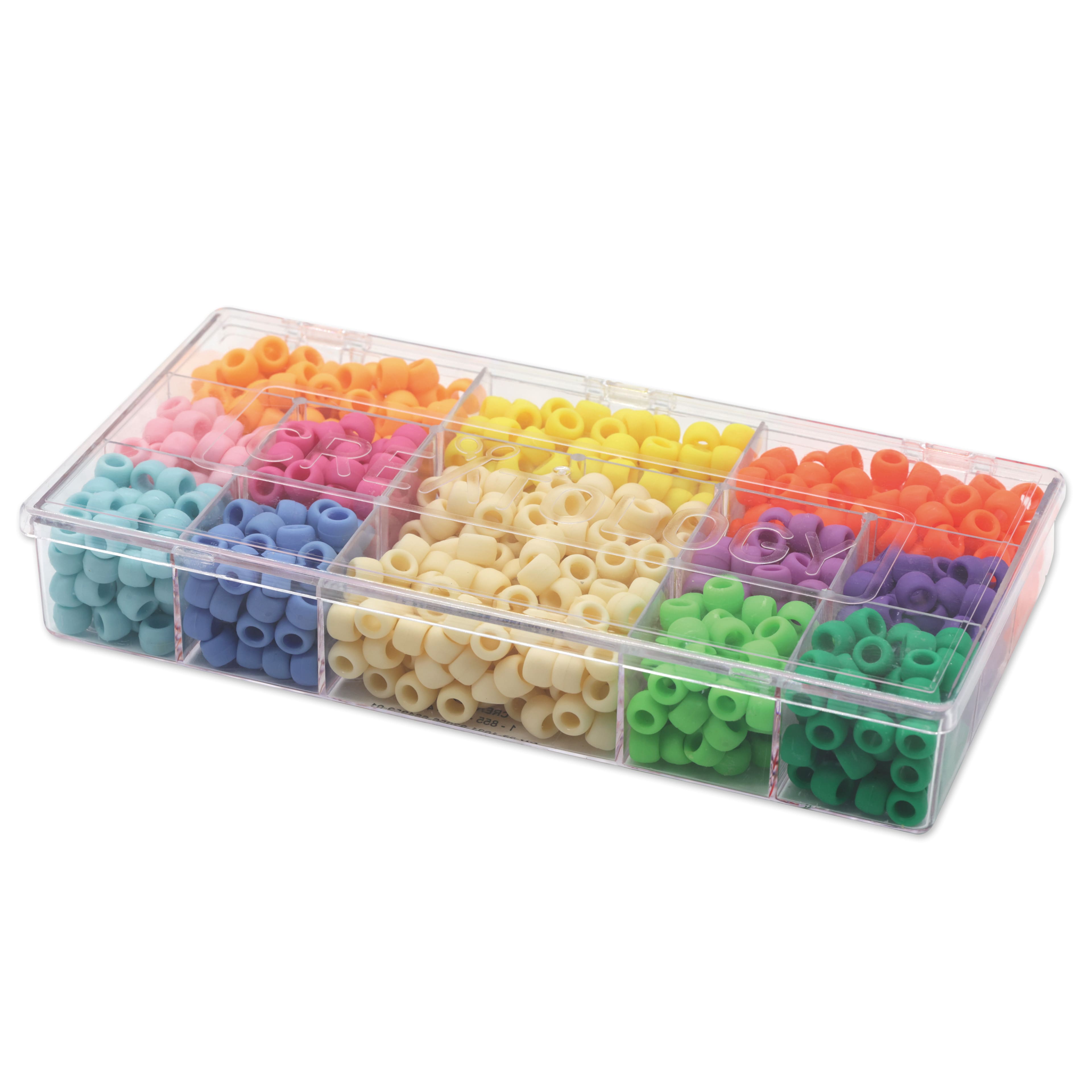 Multicolour Matte Pony Beads by Creatology™, 6mm x 9mm