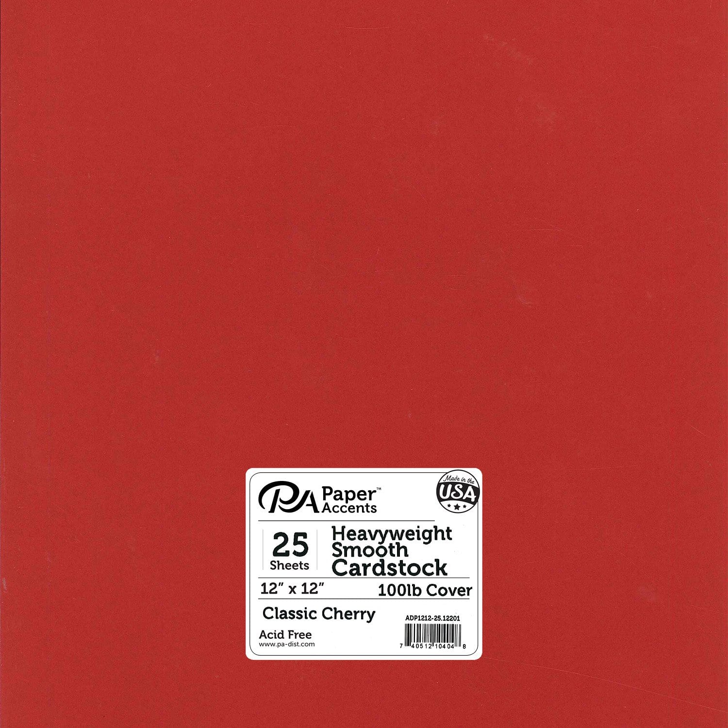 PA Paper&#x2122; Accents Smooth 12&#x22;x 12&#x22; Heavyweight Cardstock, 25 Sheets