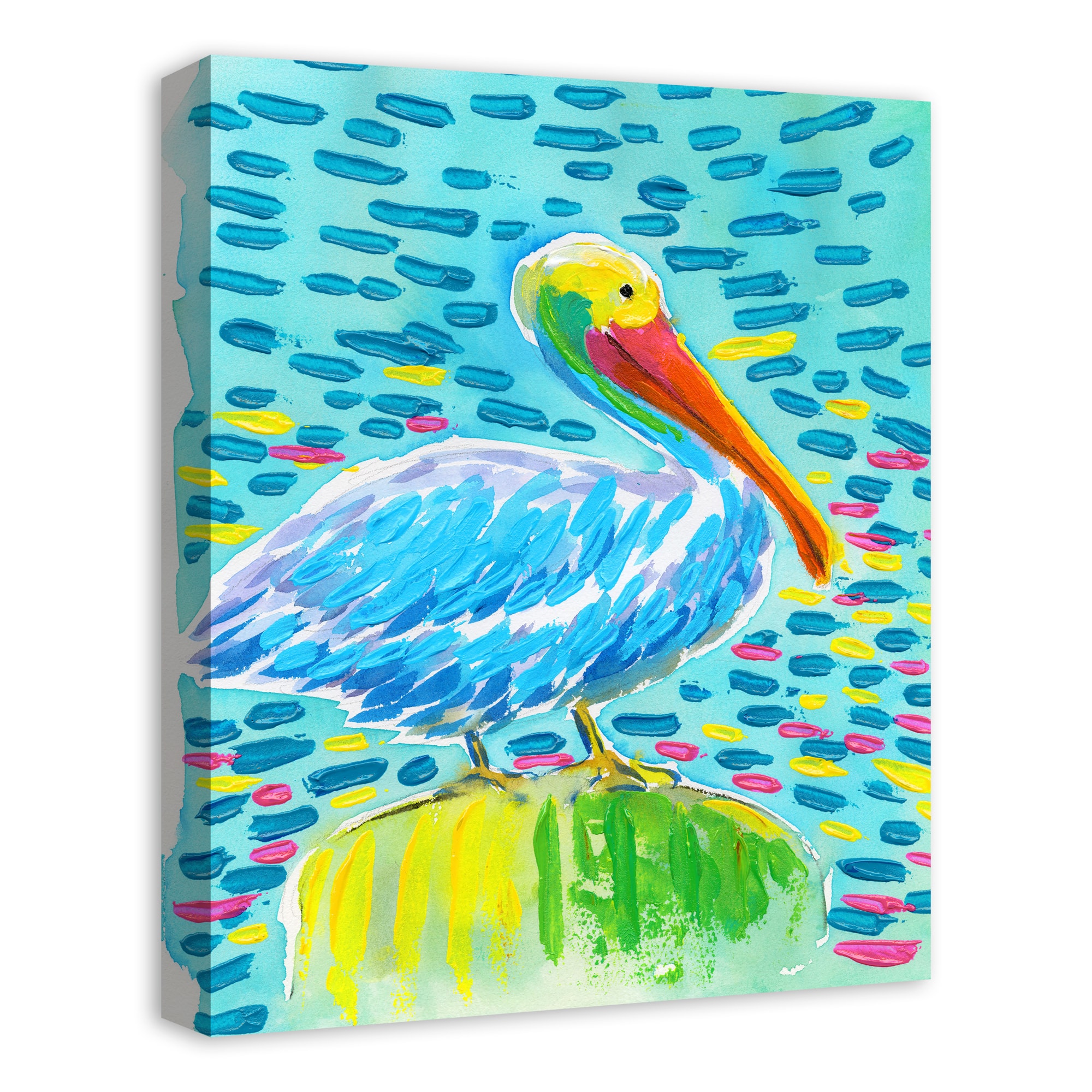 Bright Pelican 16" x 20" Canvas Wall Art