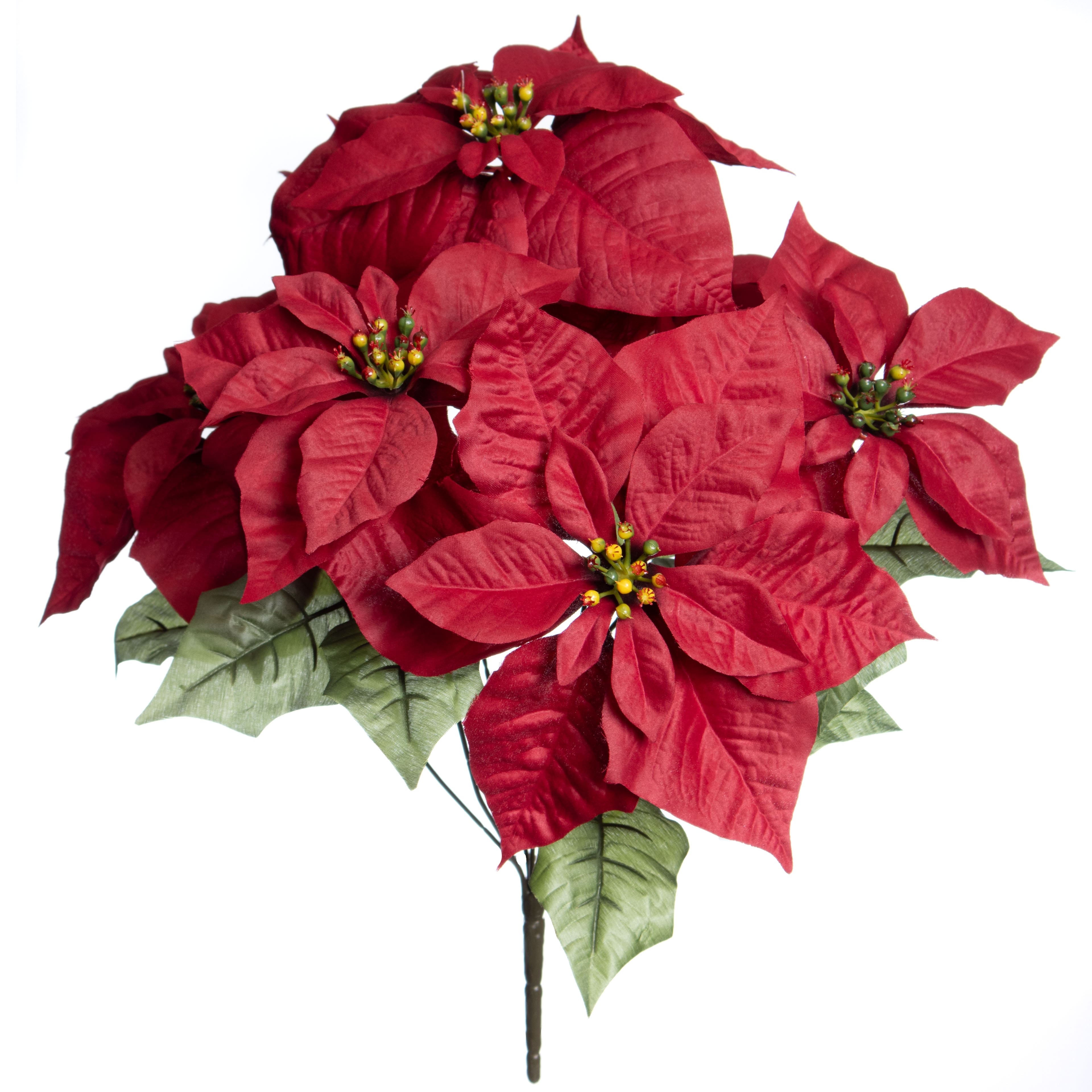 18.5&#x22; Water Resistant Poinsettia Bush by Ashland&#xAE;