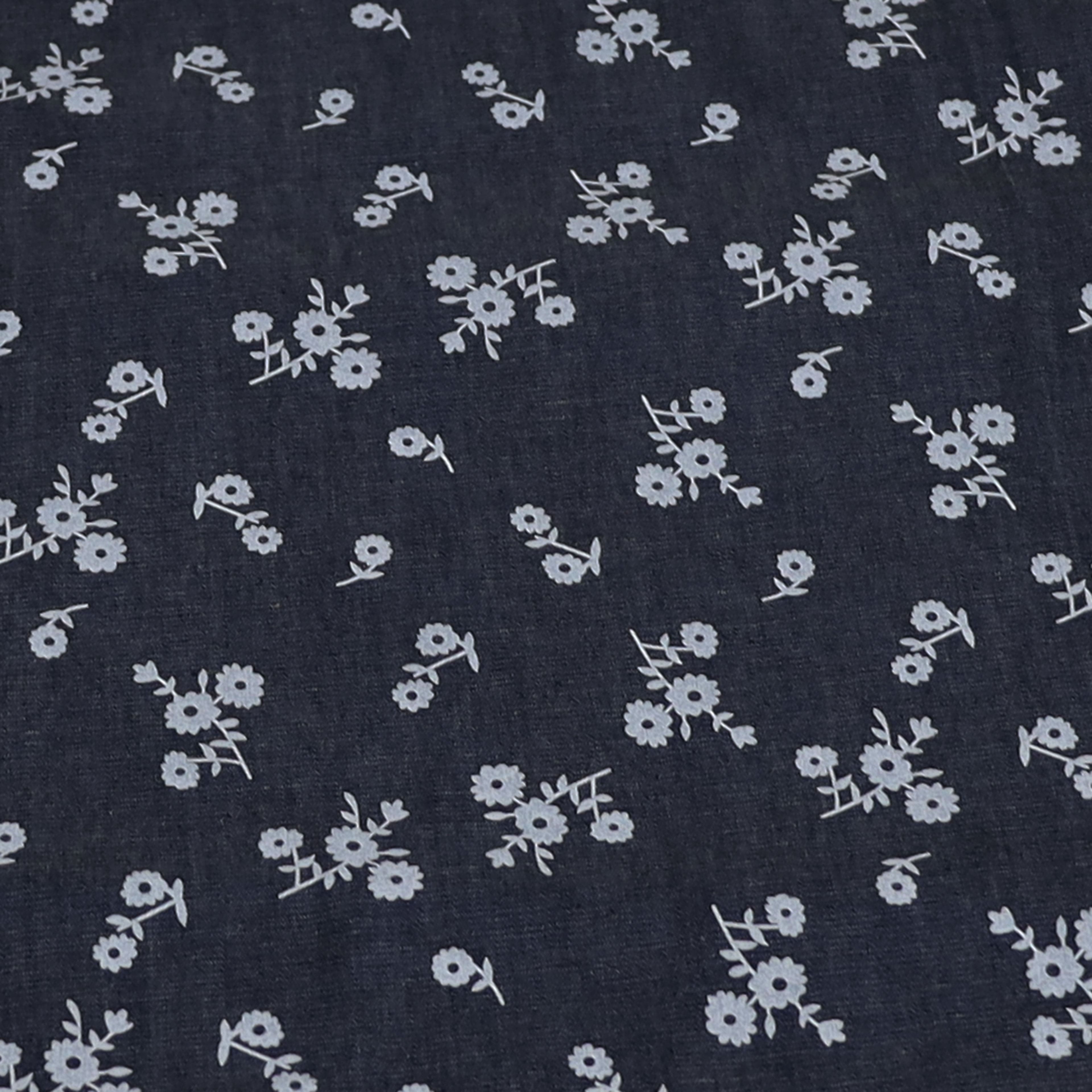 Fabric Merchants Chambray Floral Cotton Fabric