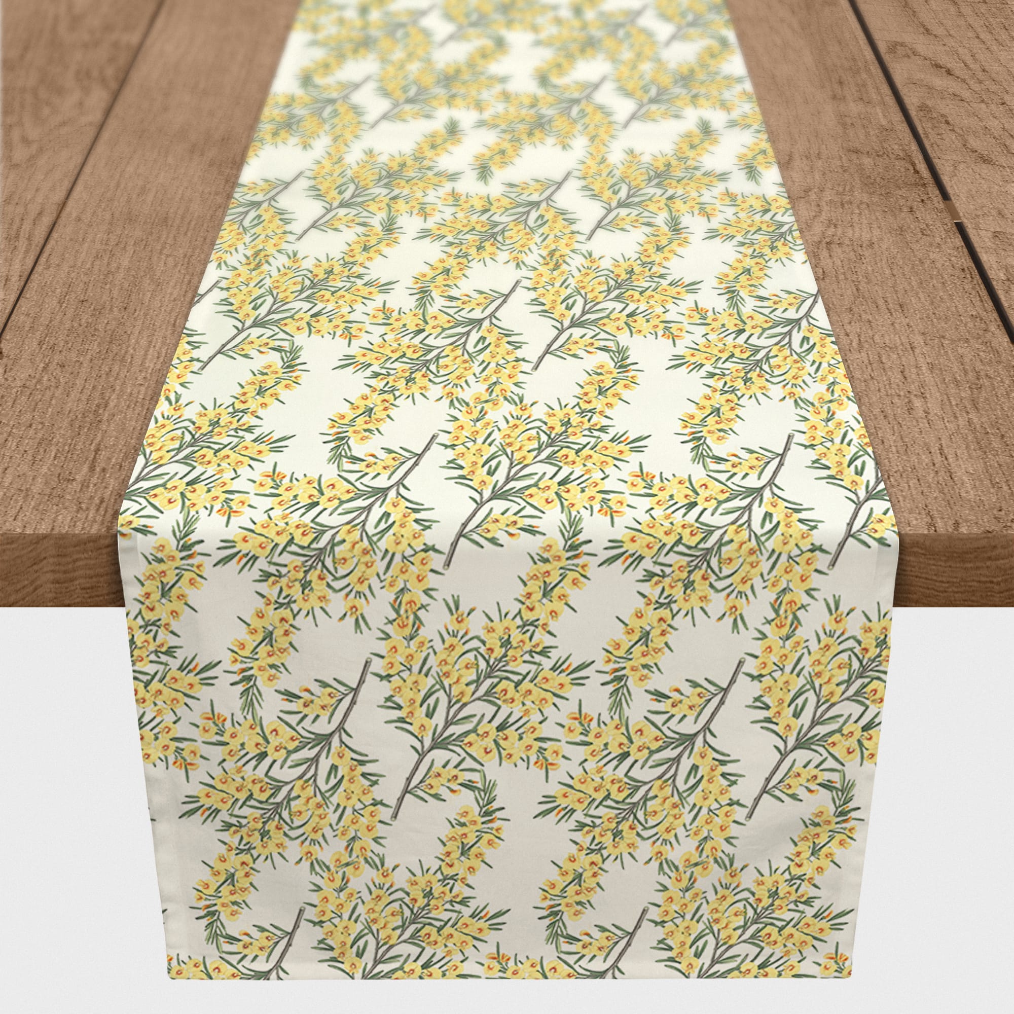 Yellow Vintage Botanicals Indoor/Outdoor Table Runner