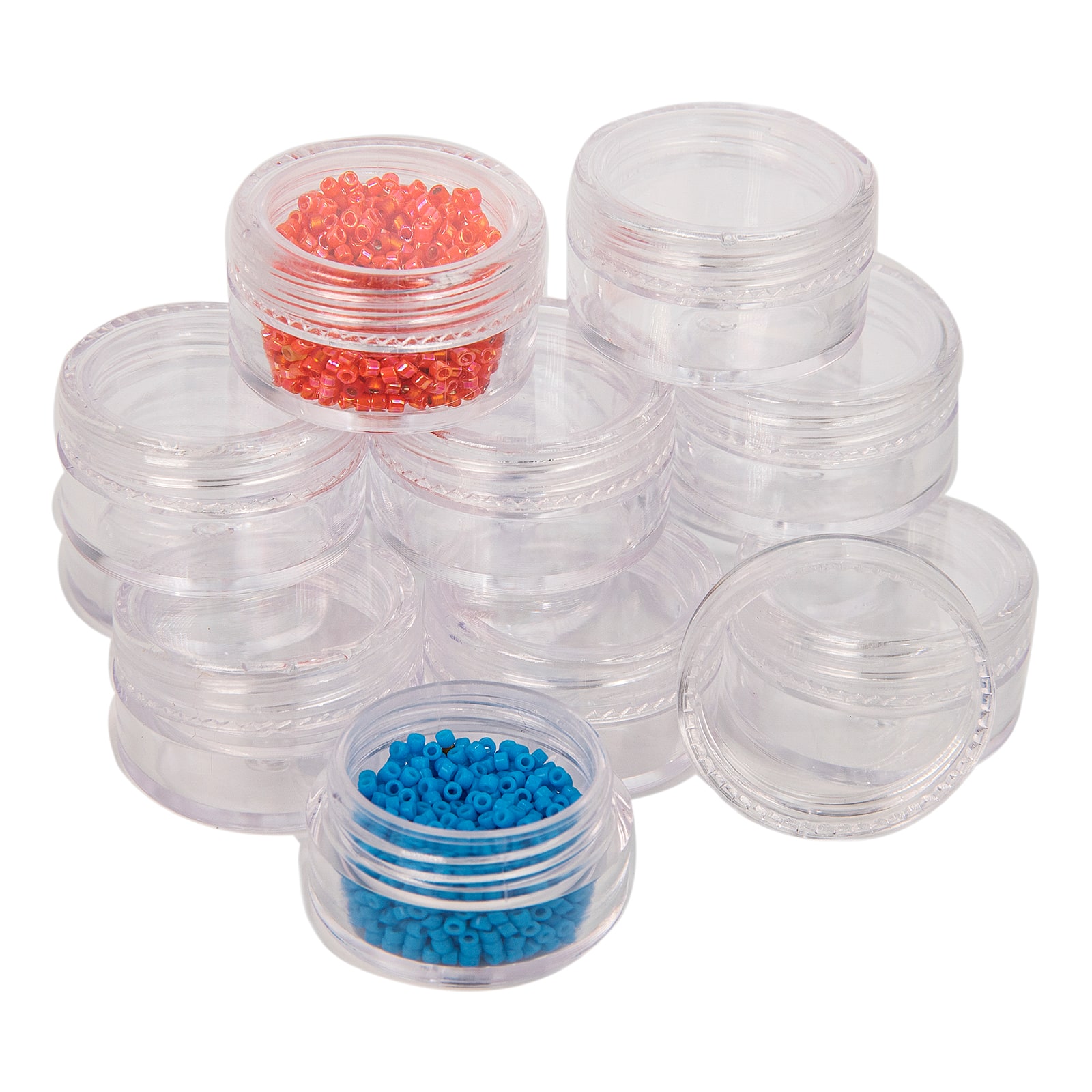 The Beadsmith&#xAE; 5&#x27;&#x27; x 4&#x27;&#x27; x 1&#x27;&#x27; Clear Storage Box with Jars