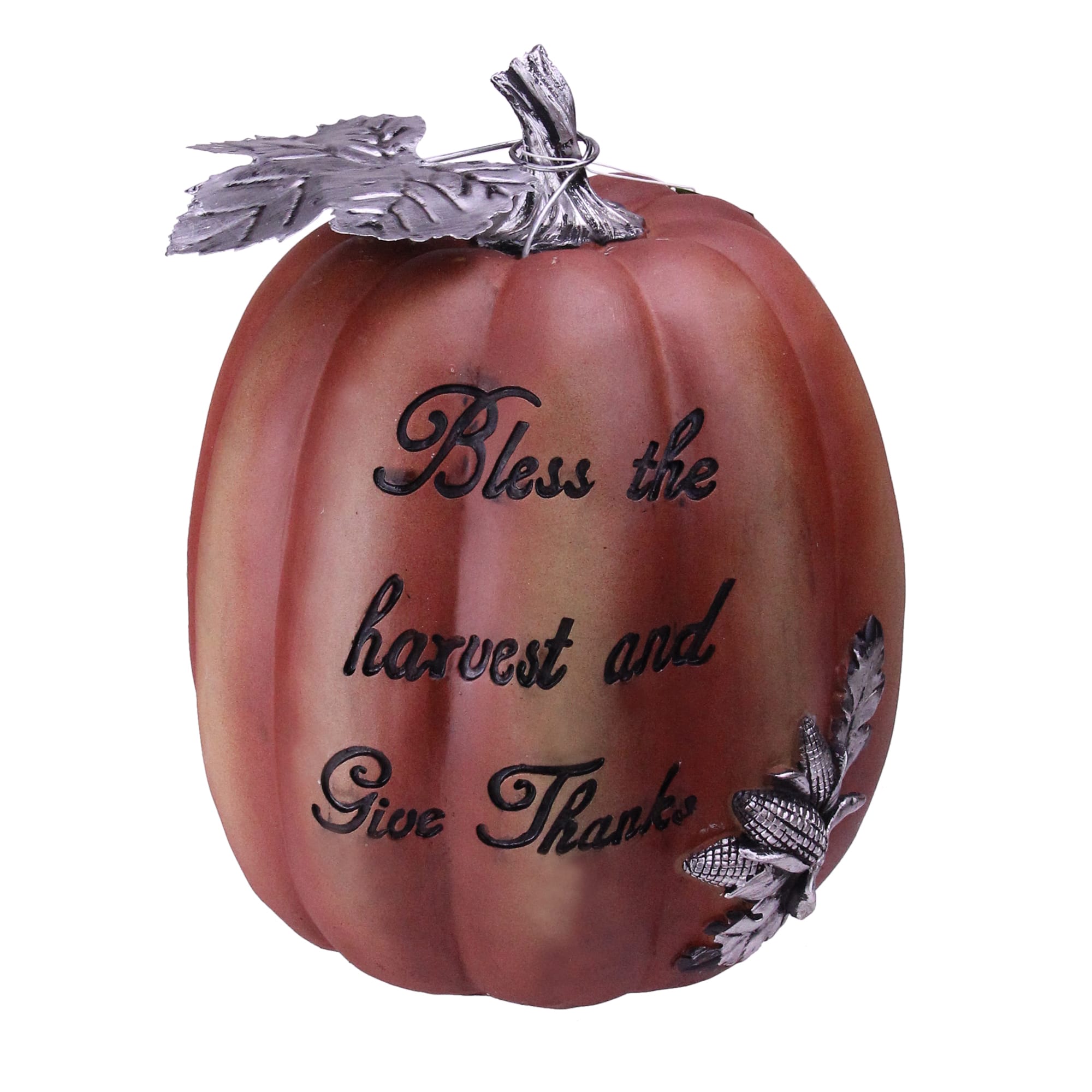 10&#x22; Bless the Harvest Pumpkin Tabletop D&#xE9;cor