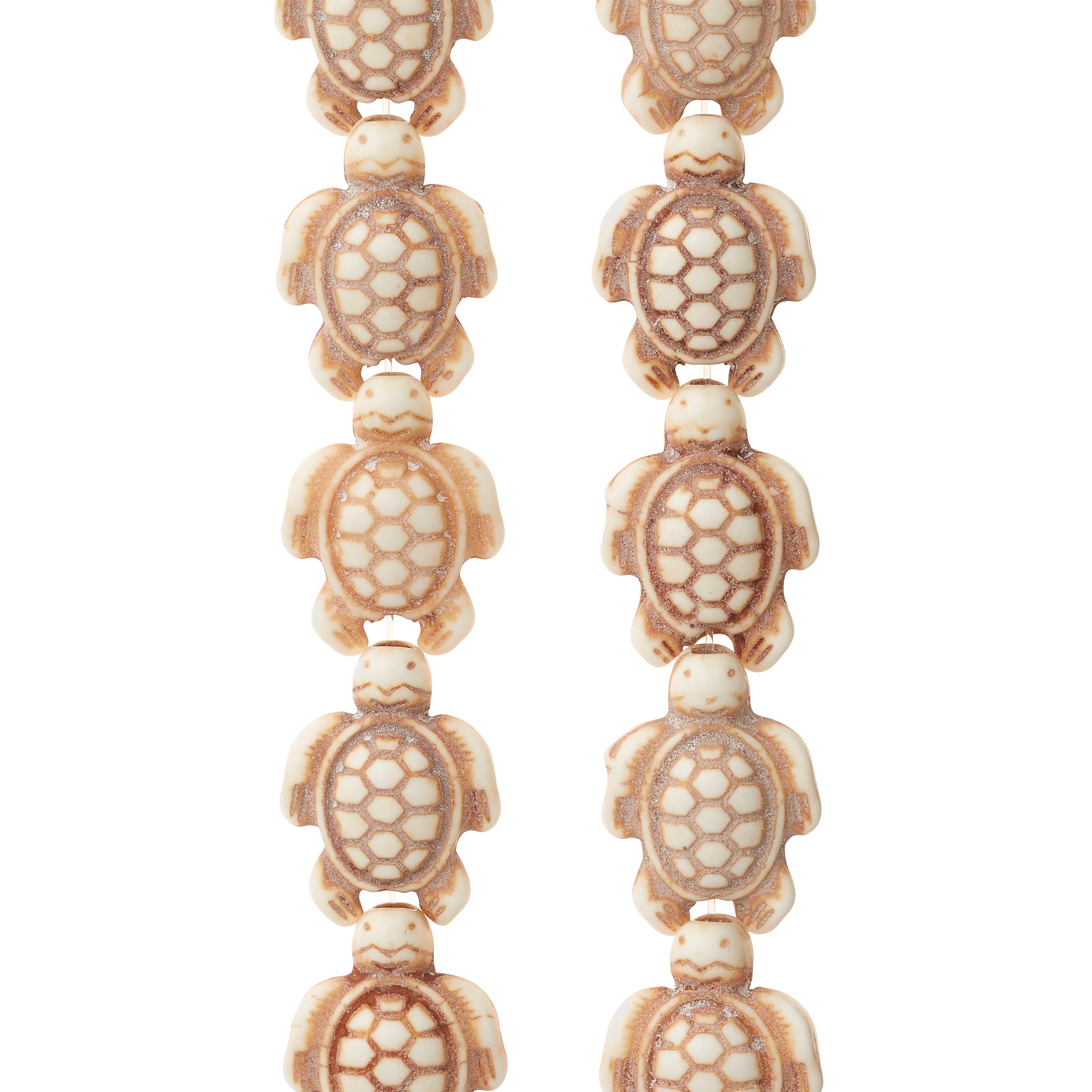 12 Pack: White & Green Reconstituted Stone Tortoise Beads, 18mm by Bead Landing™