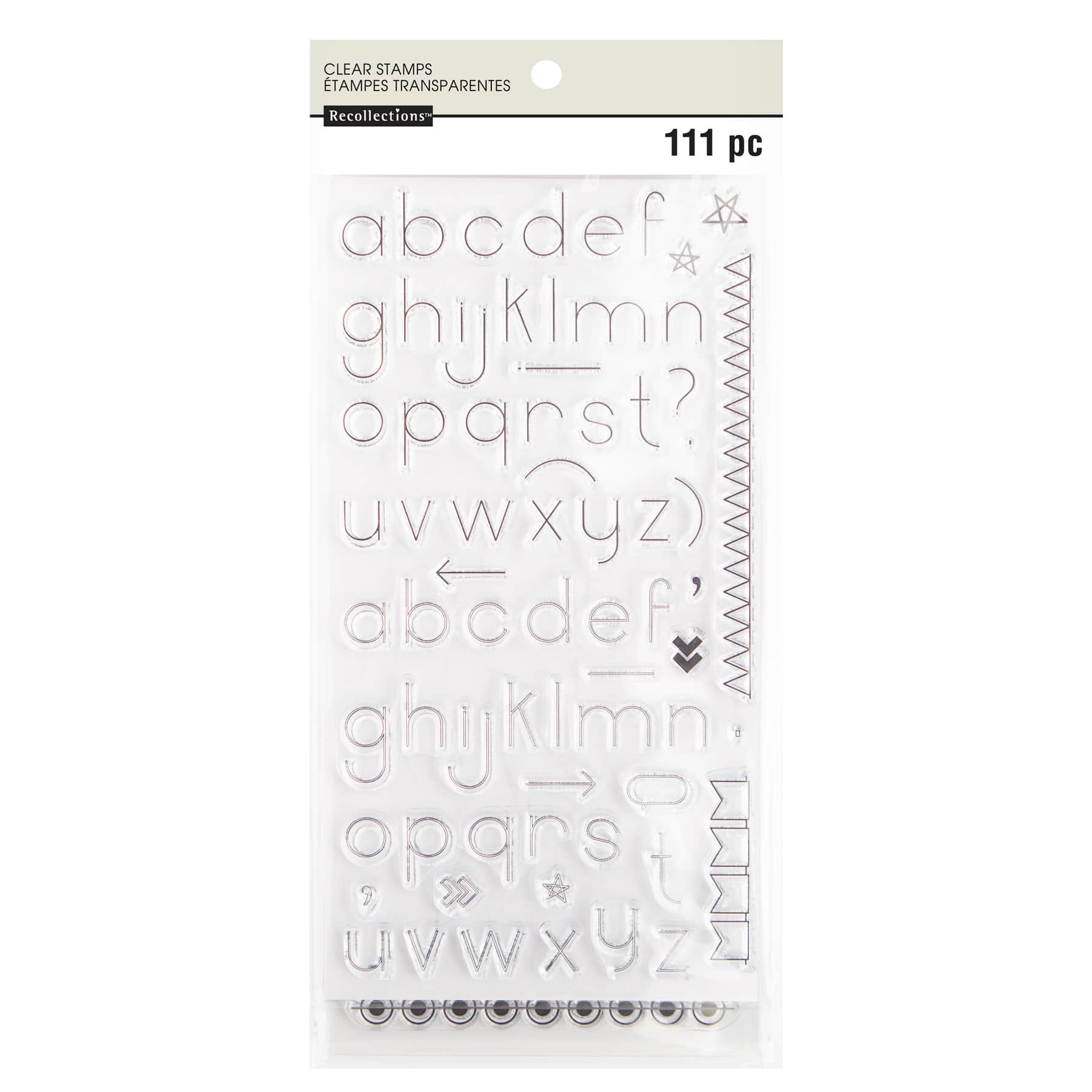 6 Pack: Alphabet Clear Stamps by Recollections&#x2122;