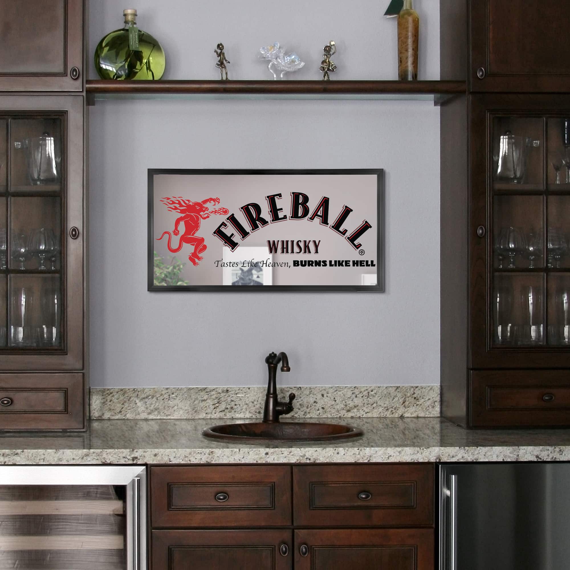 Fireball Whisky Printed Accent Mirror