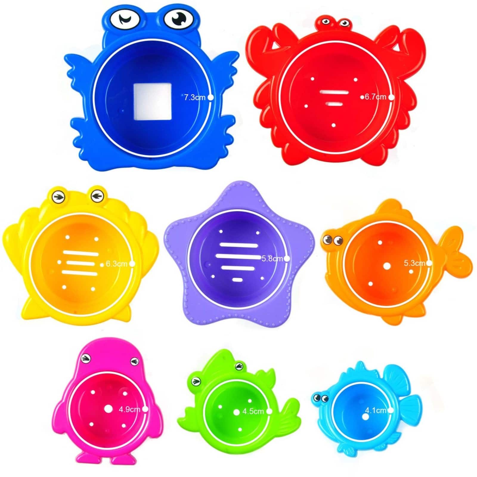 Extasticks Beautiful Colored Stacking Cups with Sea Animals