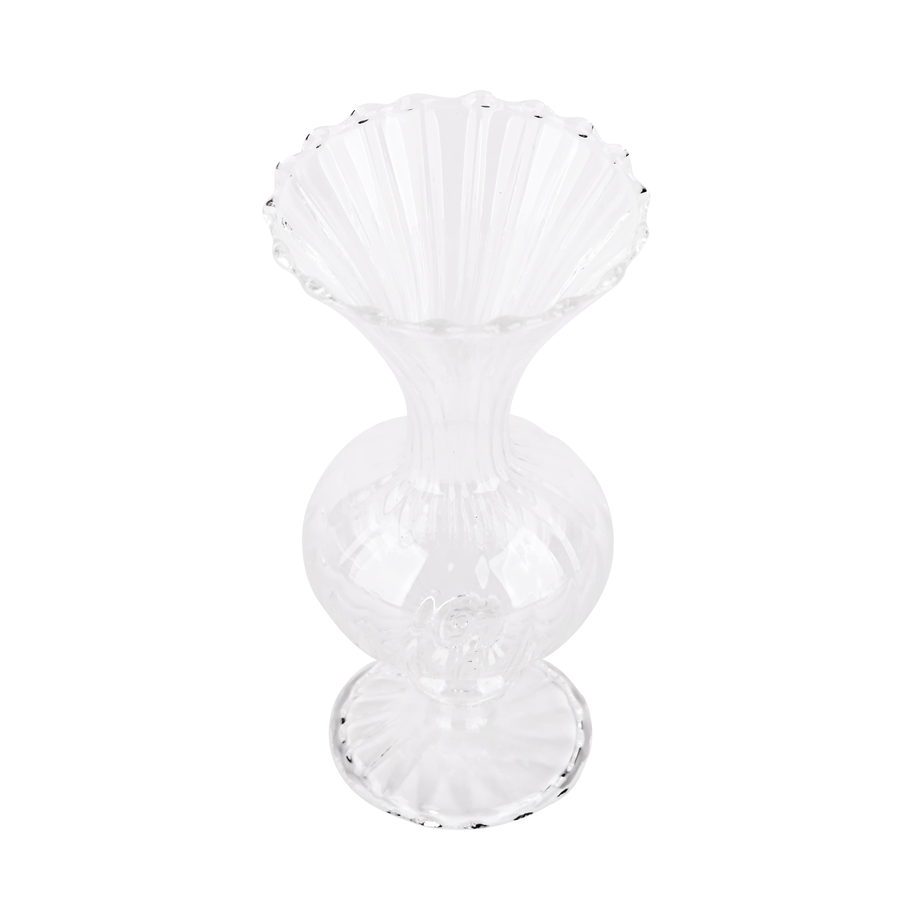 4" Clear Wide-Mouth Blown Glass Bud Vase by Ashland®