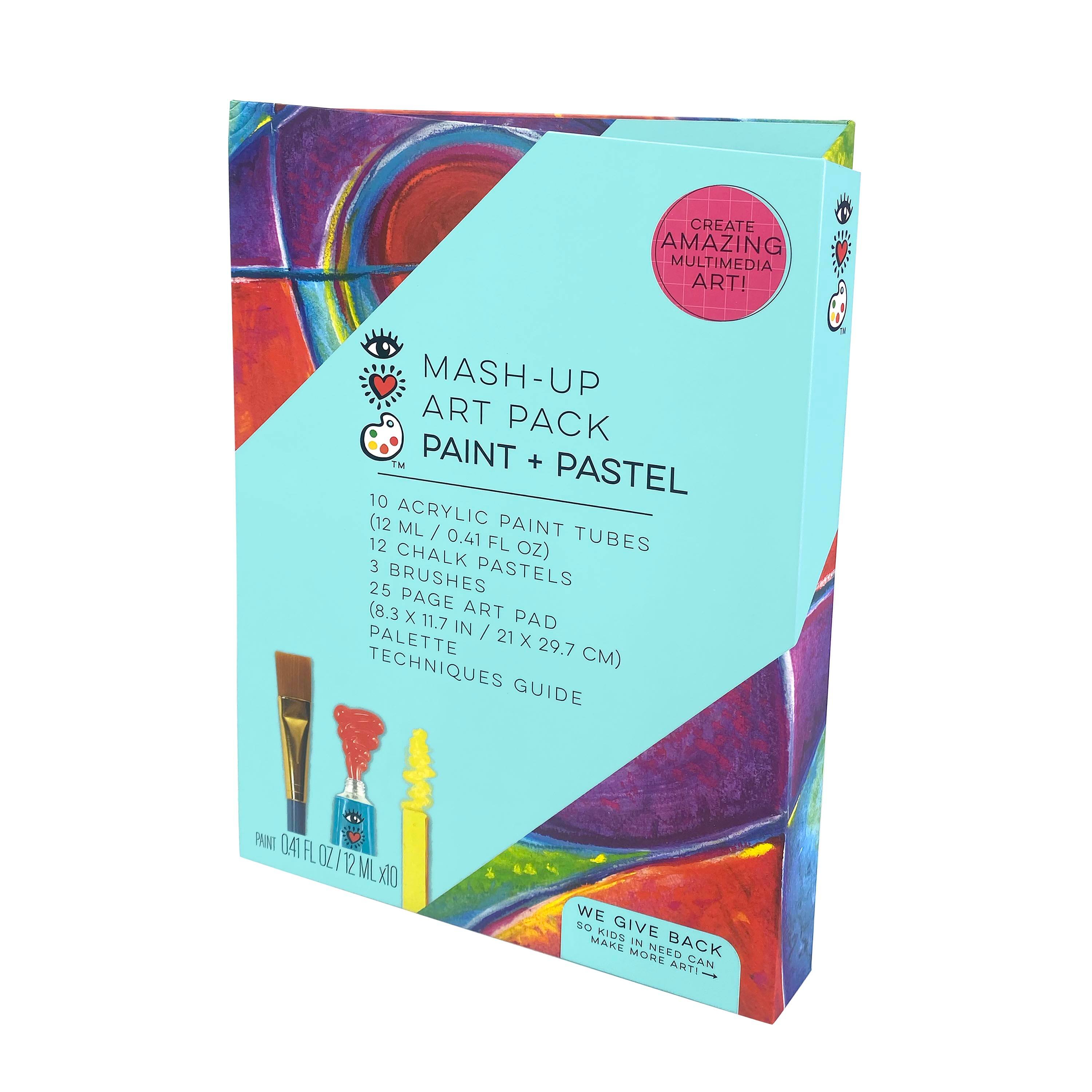 Bright Stripes Paint & Pastel Mash Up Art Pack