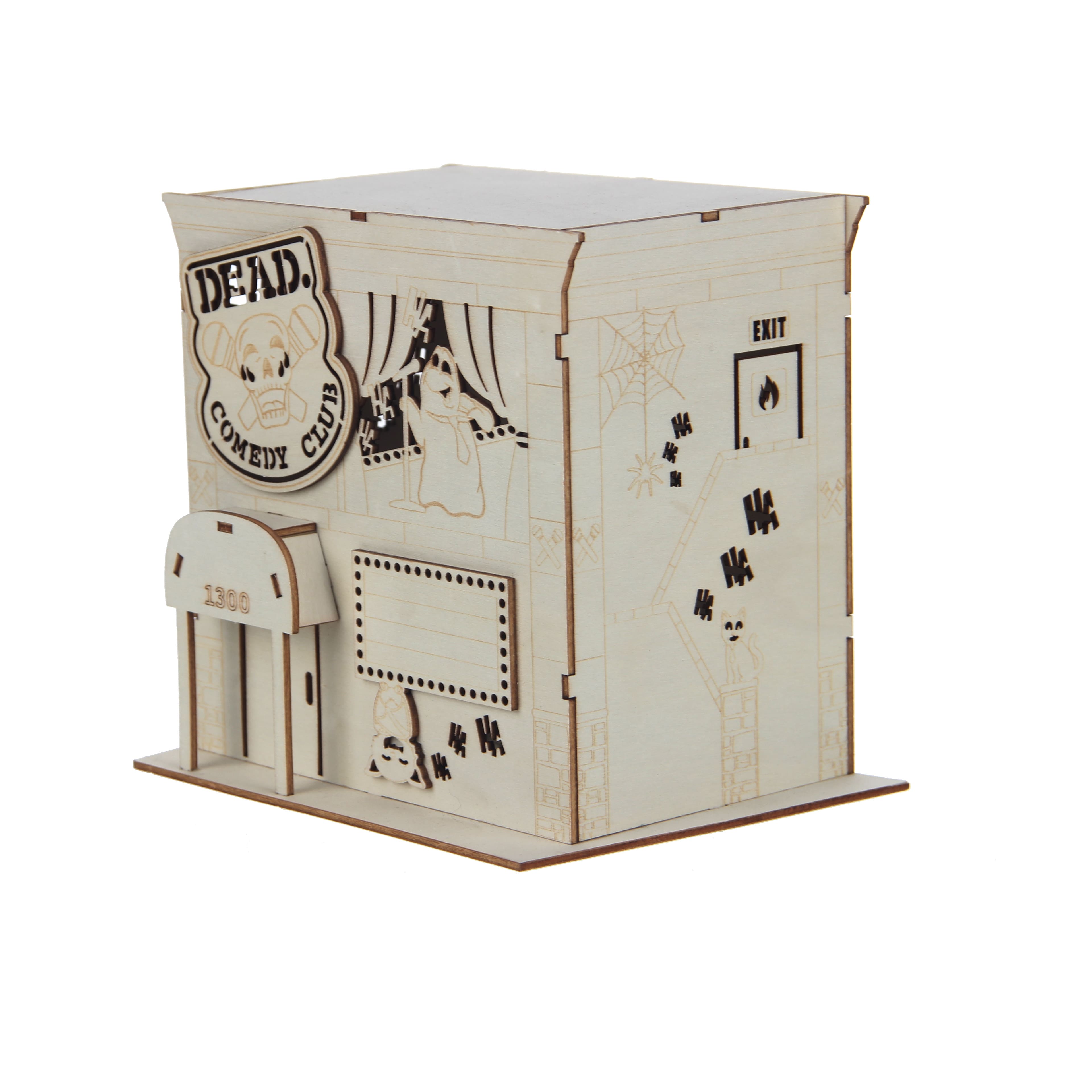 7.5&#x22; DIY Village Comedy Club LED Wood D&#xE9;cor by Make Market&#xAE;