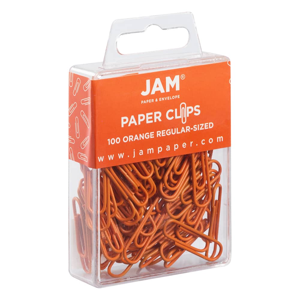JAM Paper 1" Colorful Standard Paper Clips, 2 Packs of 100