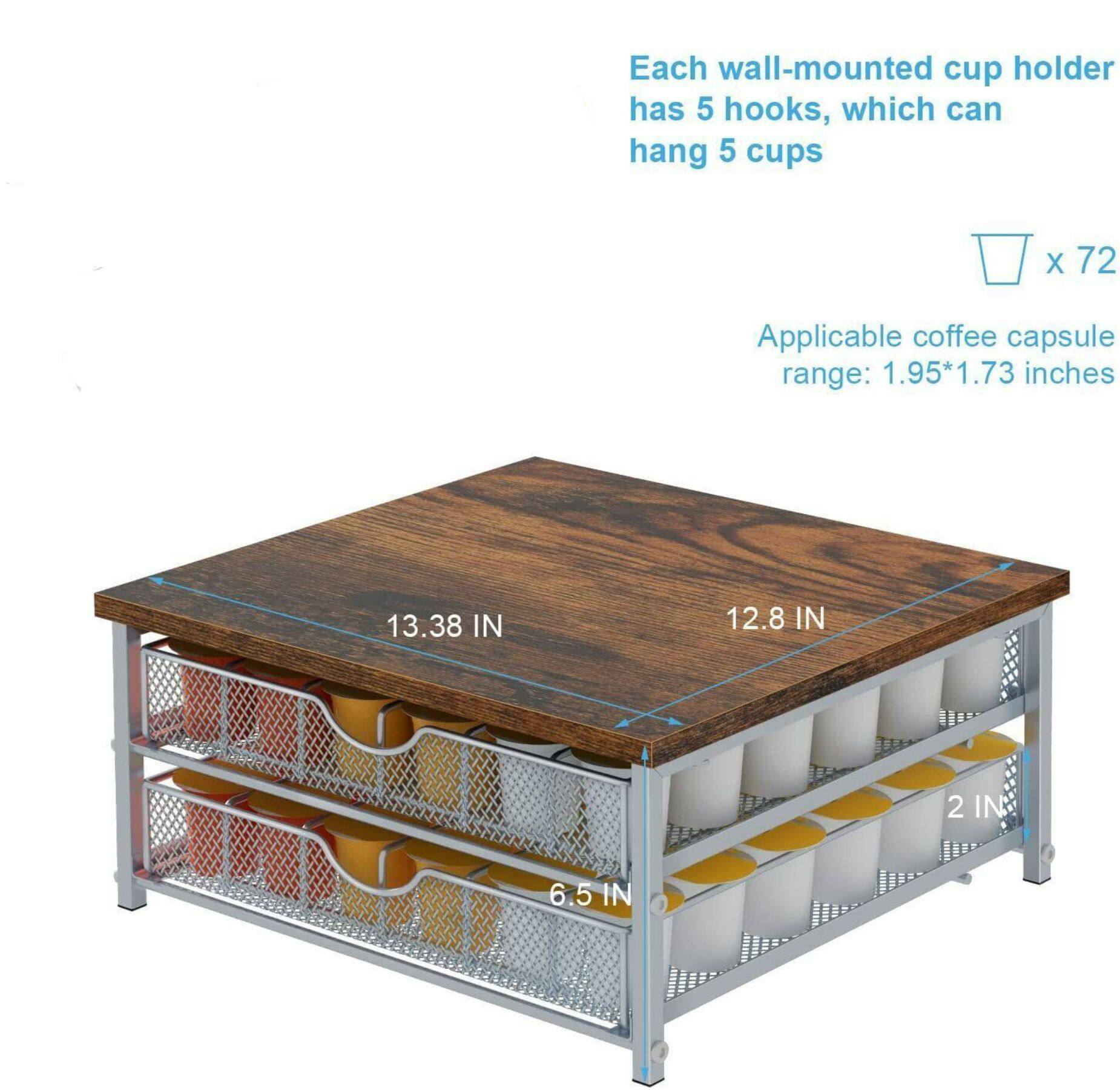 NEX™ 2-Tier 72-Pod Capacity Organizer for K-Cup Coffee Pods