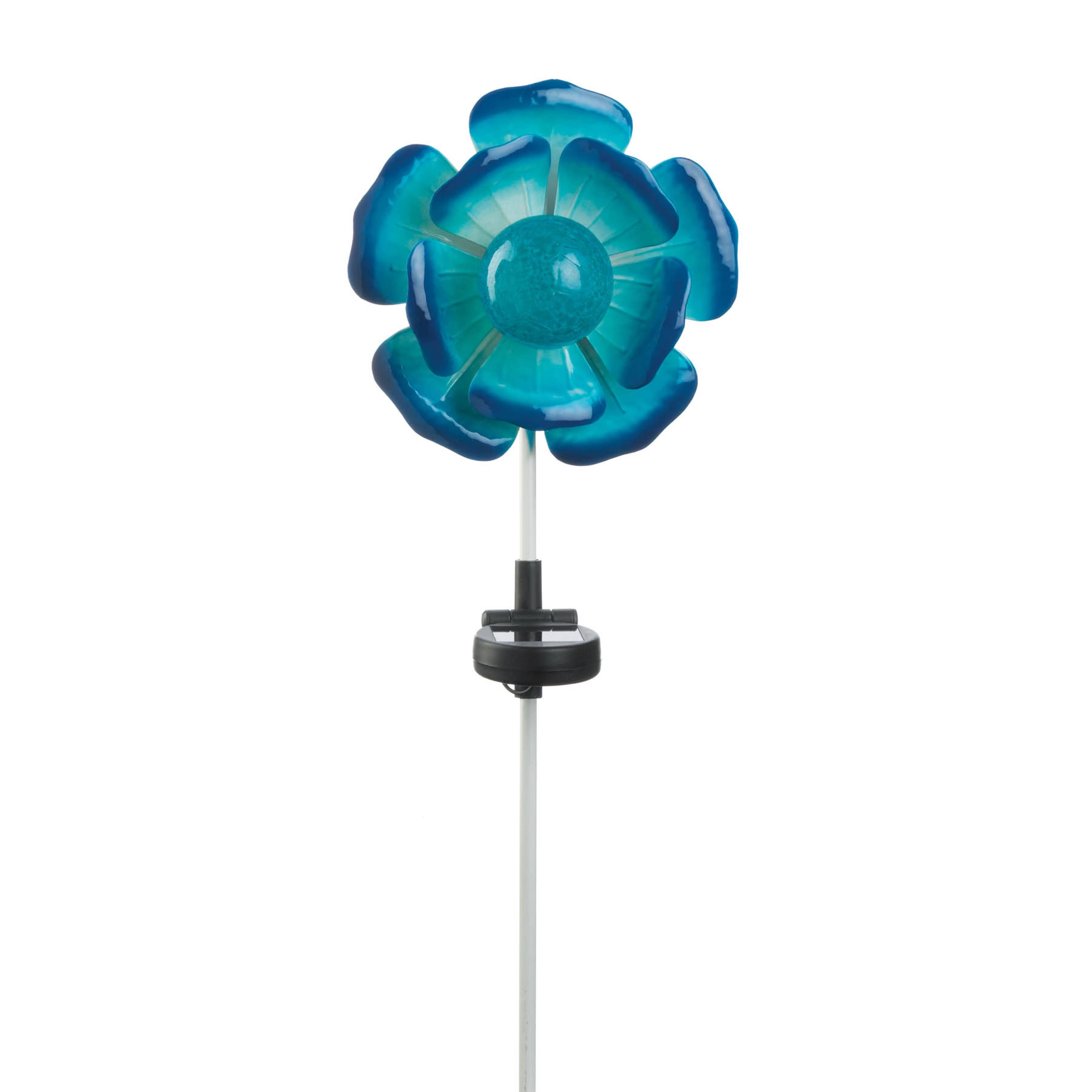 21.5" Blue Flower Solar Stake