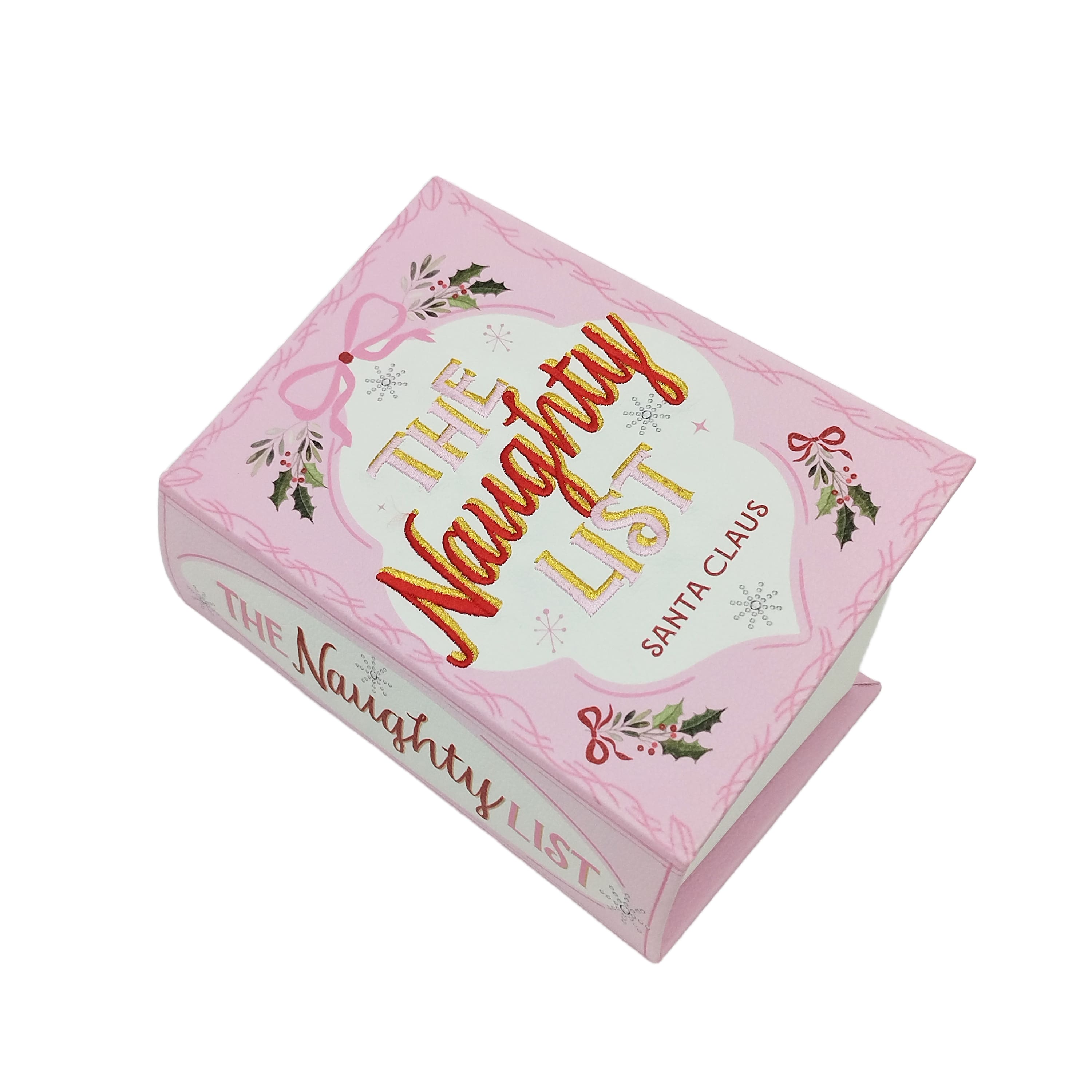 8&#x22; Pink Naughty List Book Box Tabletop D&#xE9;cor by Ashland&#xAE;