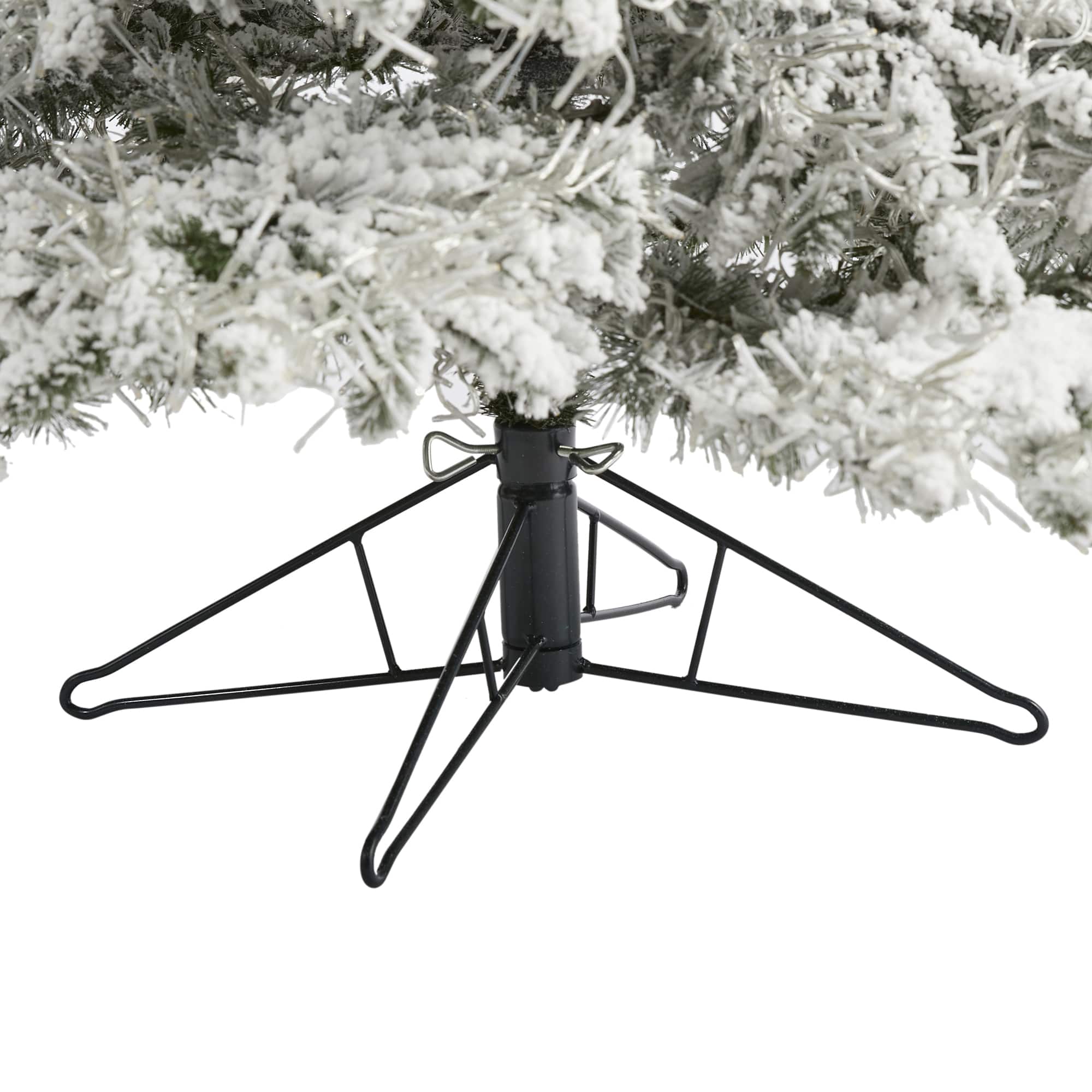 7.5ft. Pre-Lit Flocked Grand Northern Rocky Fir Artificial Christmas Tree with Warm Cluster Multifunction LED Lights