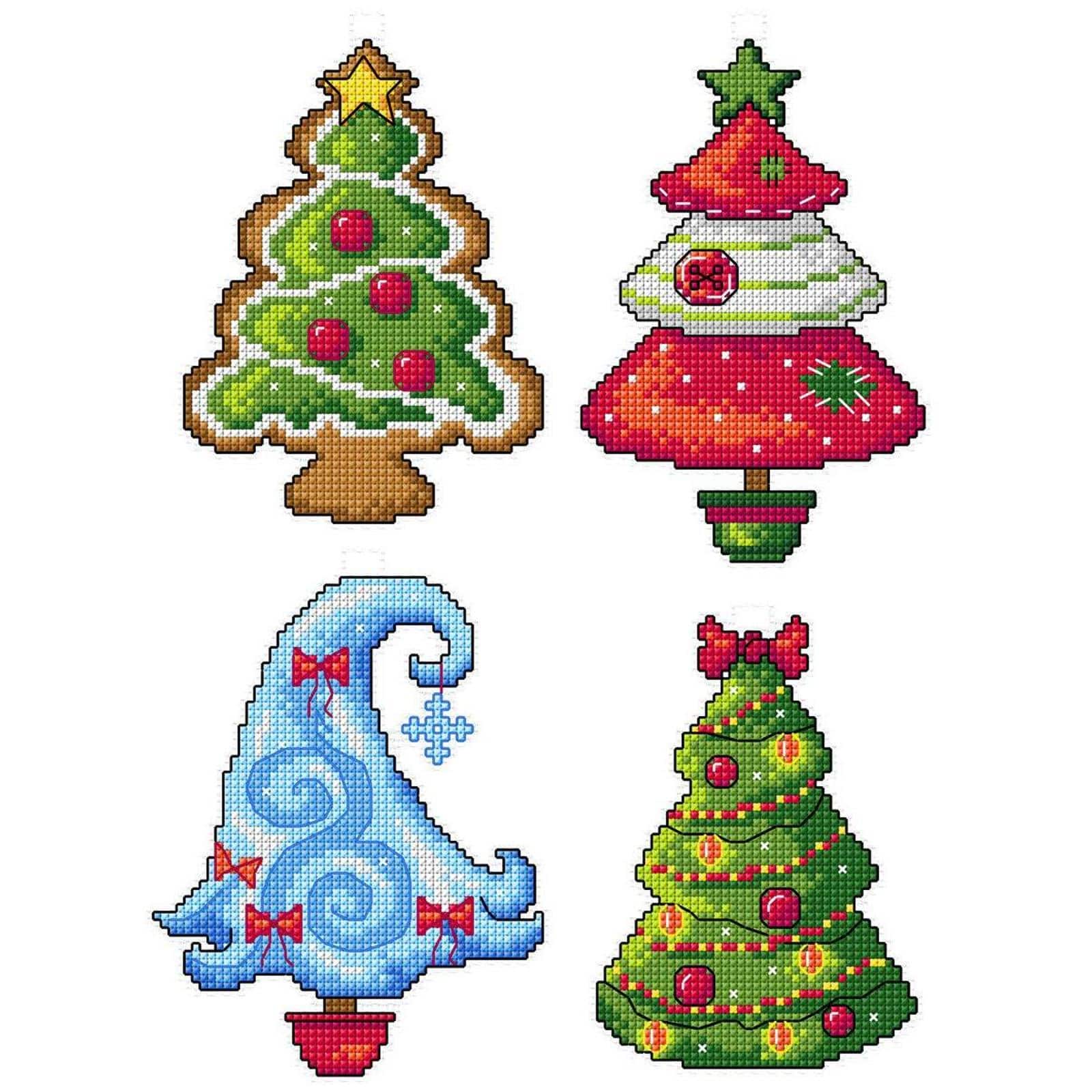 Crafting Spark Christmas Trees Counted Cross Stitch Kit