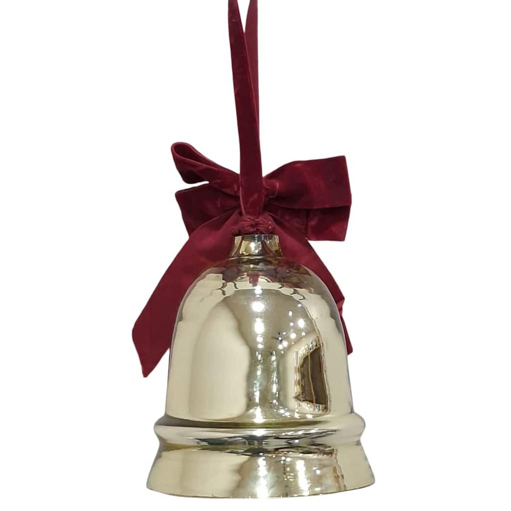 Gold Bell with Red Ribbon Wall Décor by Ashland®