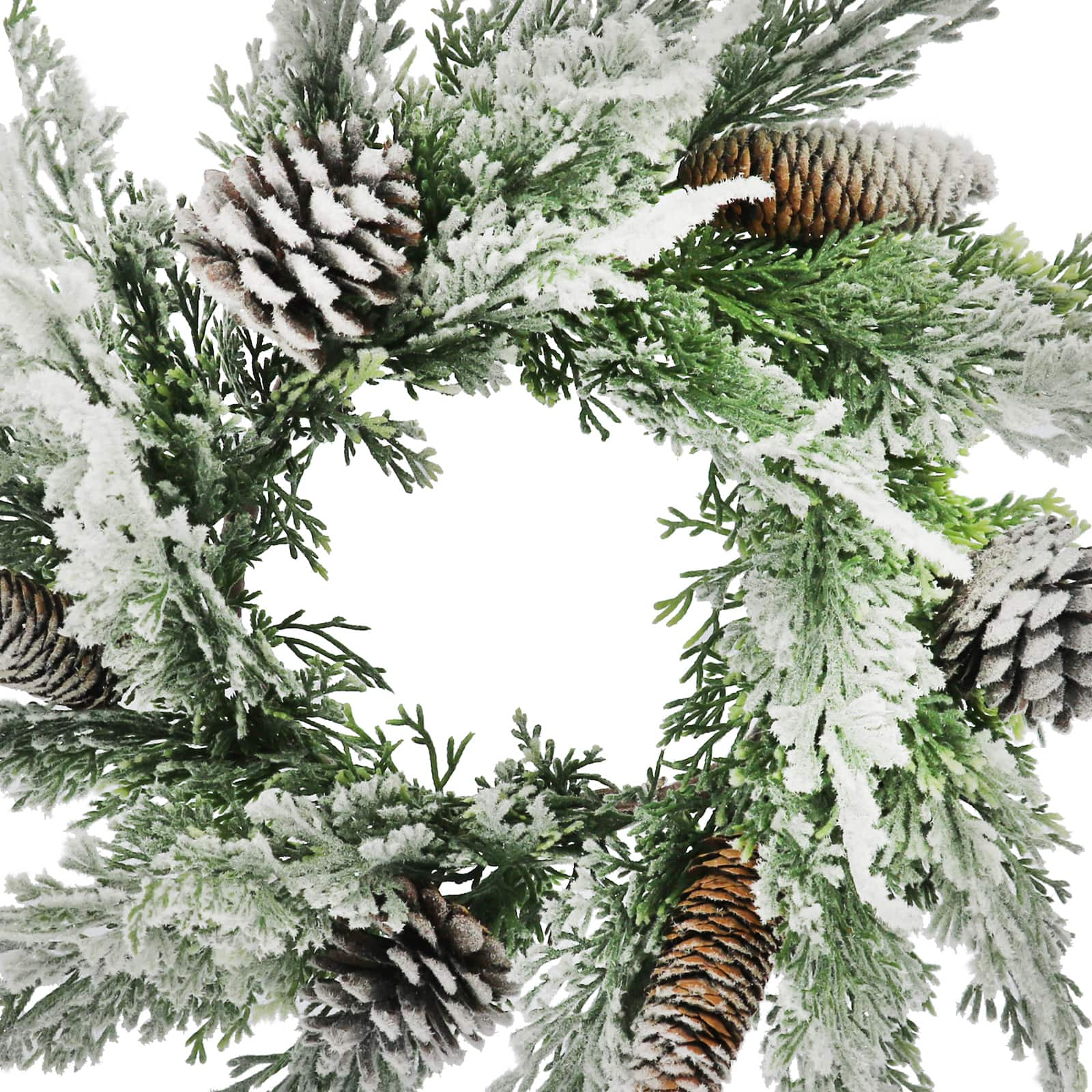 14&#x22; Snowy Cedar &#x26; Pinecone Mini Wreath by Ashland&#xAE;