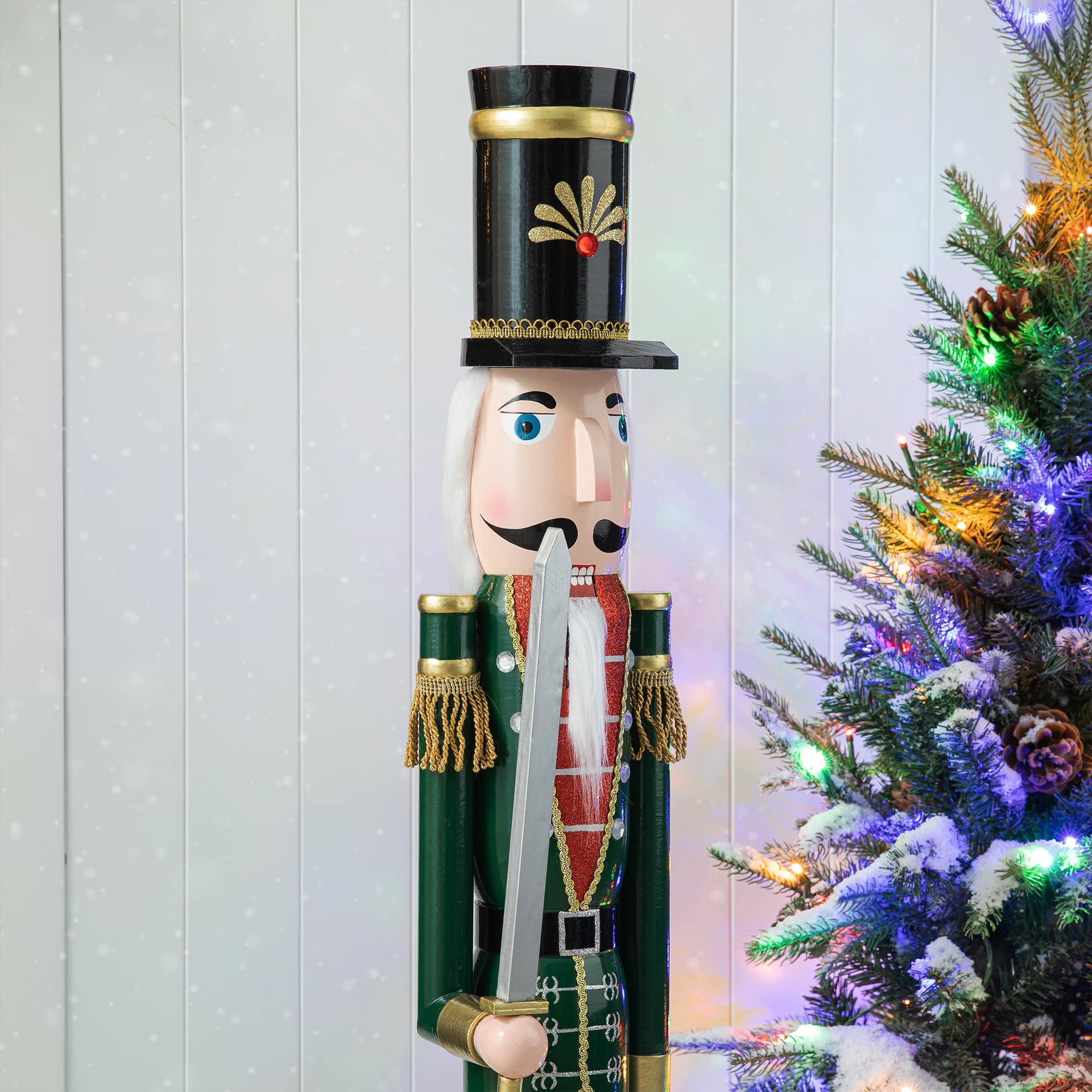 Glitzhome® 3.5ft. Wooden Christmas Soldier Nutcracker