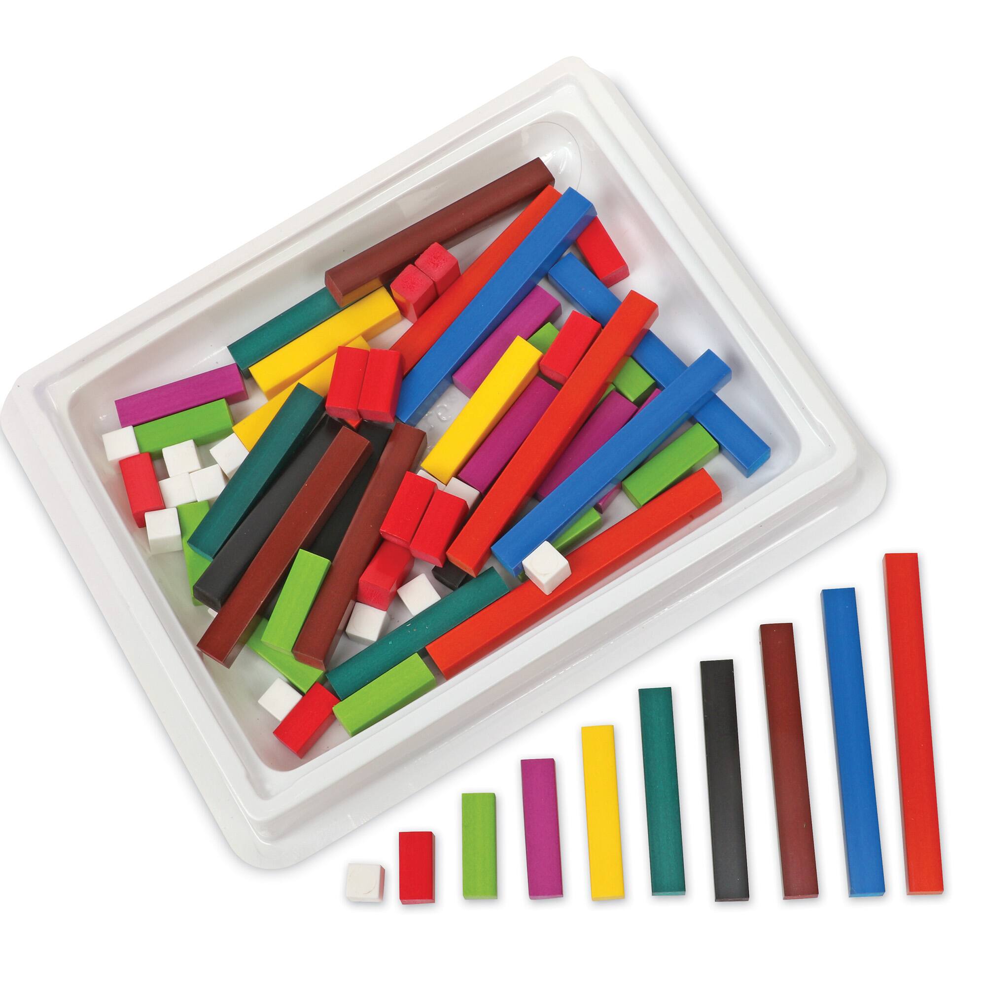 Set of 62 Cuisenaire Rods Mathematical Teaching Aid Learning Resource 