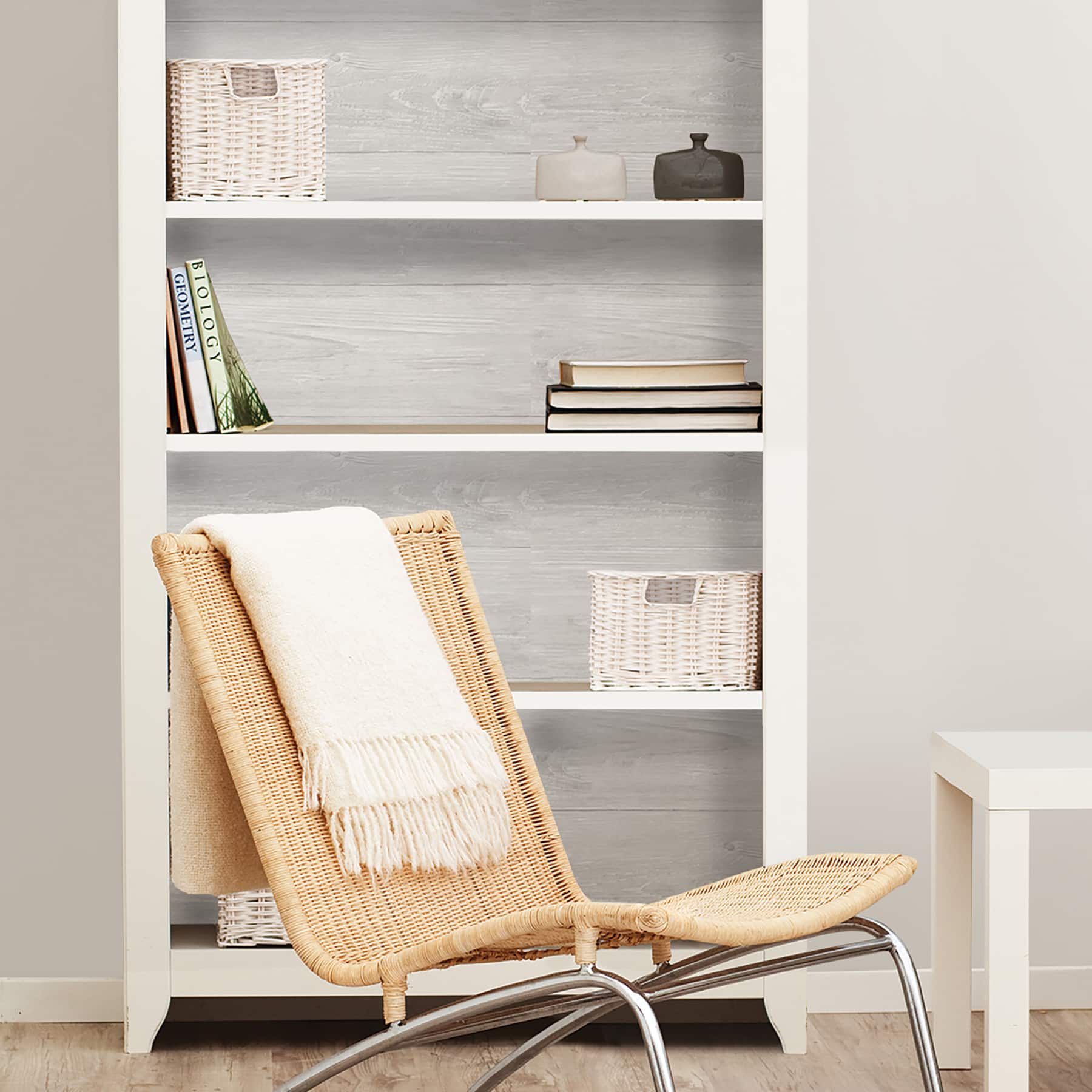 NuWallpaper Gray Wood Plank Peel & Stick Wallpaper