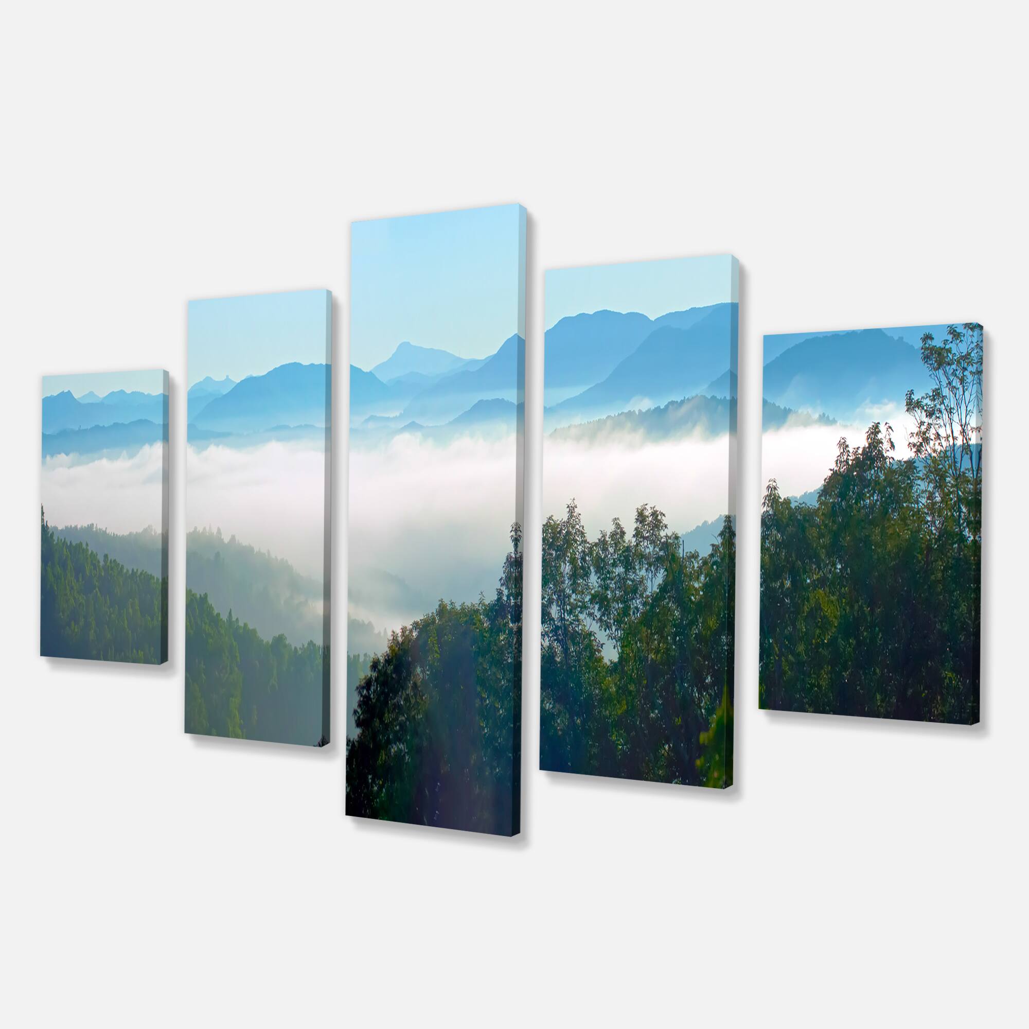 Designart - Morning in Blue Ridge Parkway - Landscape Canvas Art Print