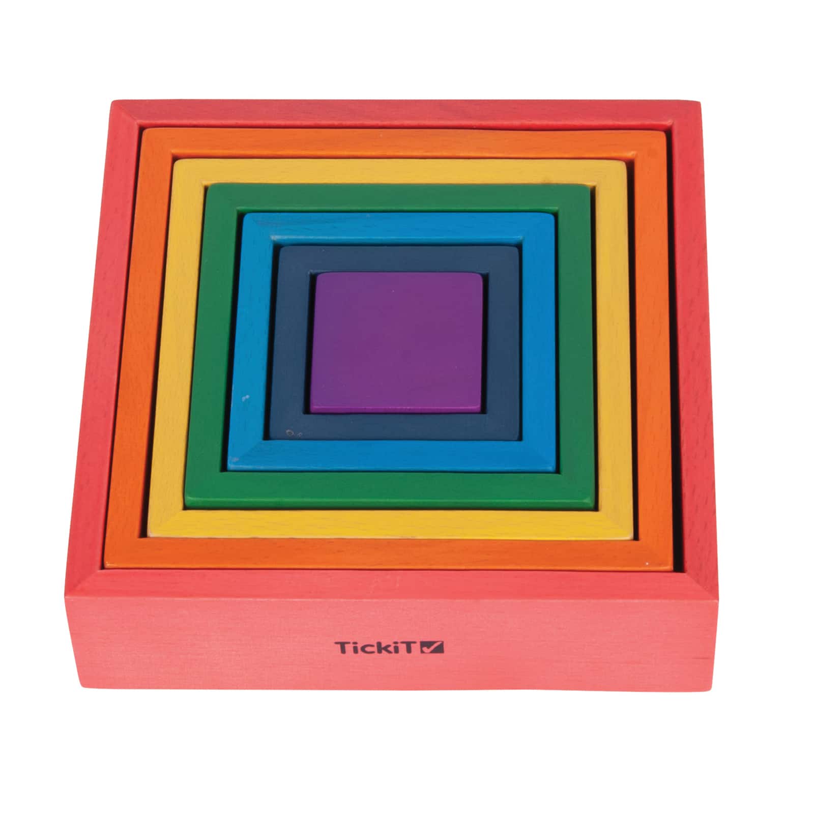 TickiT® Wooden Rainbow Architect Squares